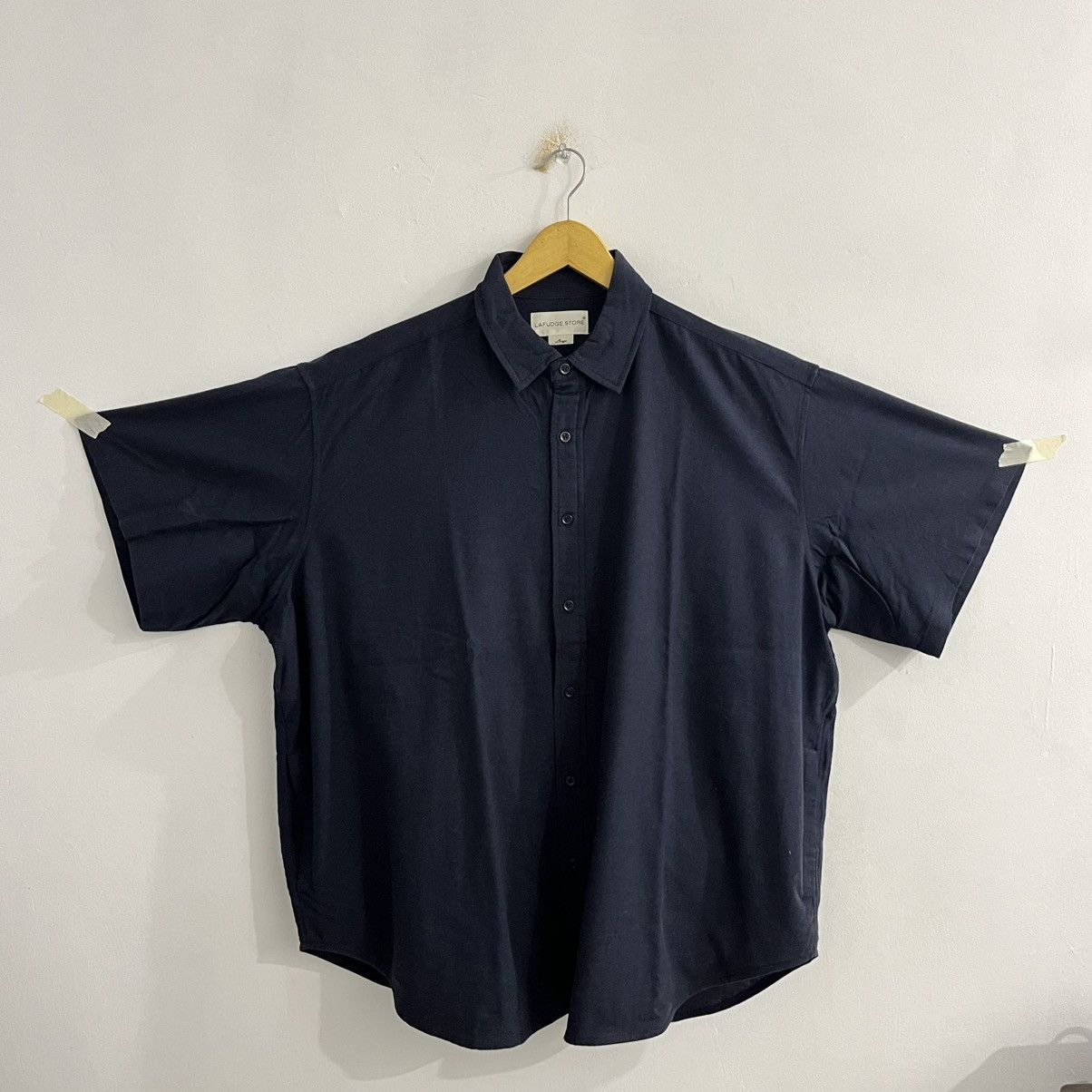 Japanese Brand Lafudge City Boy Oversized Shirt Darknavy Size US L / EU 52-54 / 3 - 1 Thumbnail