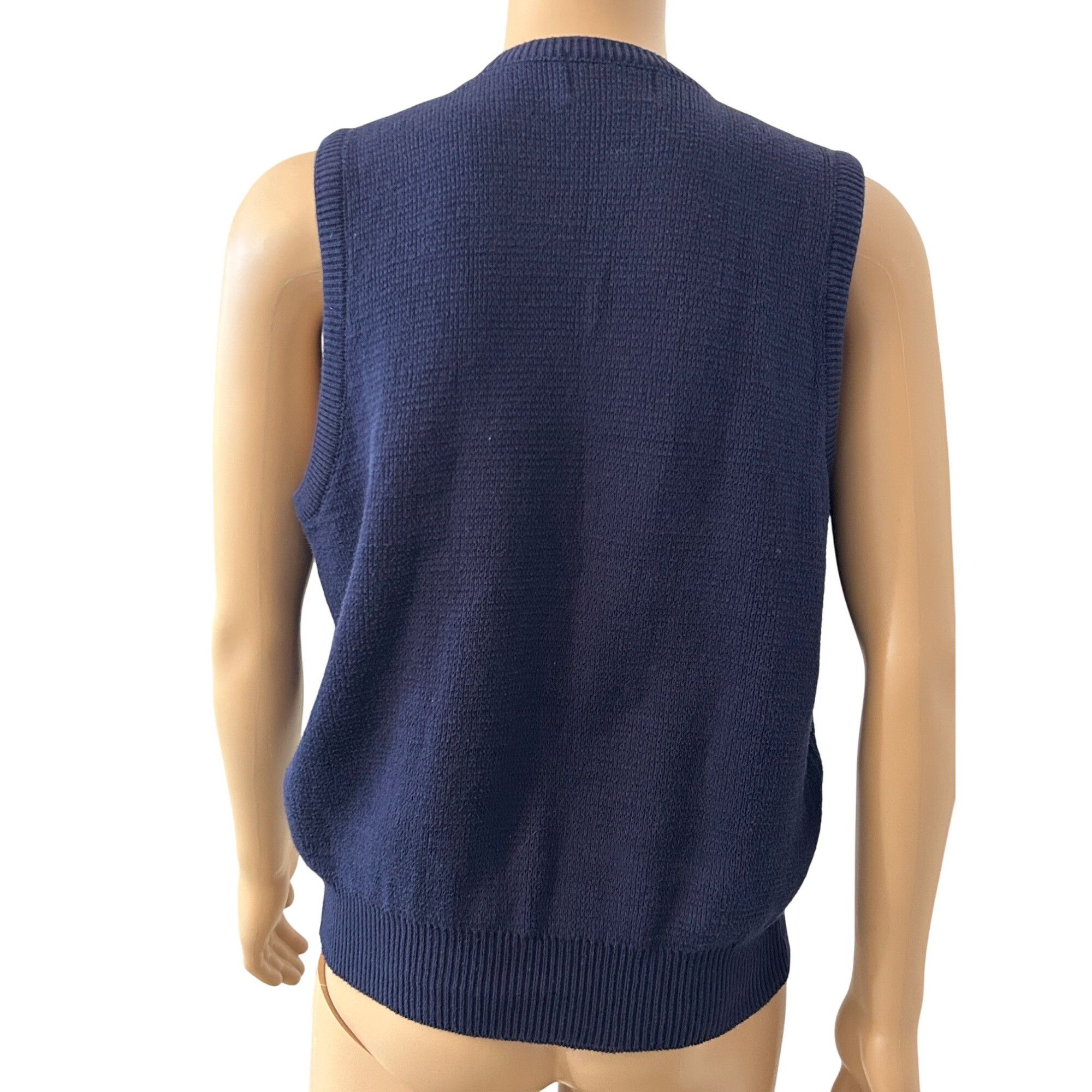 Other Isle Of Cotton Men’s Vintage Vest L Navy Multi Diamond Patte Size US L / EU 52-54 / 3 - 12 Thumbnail