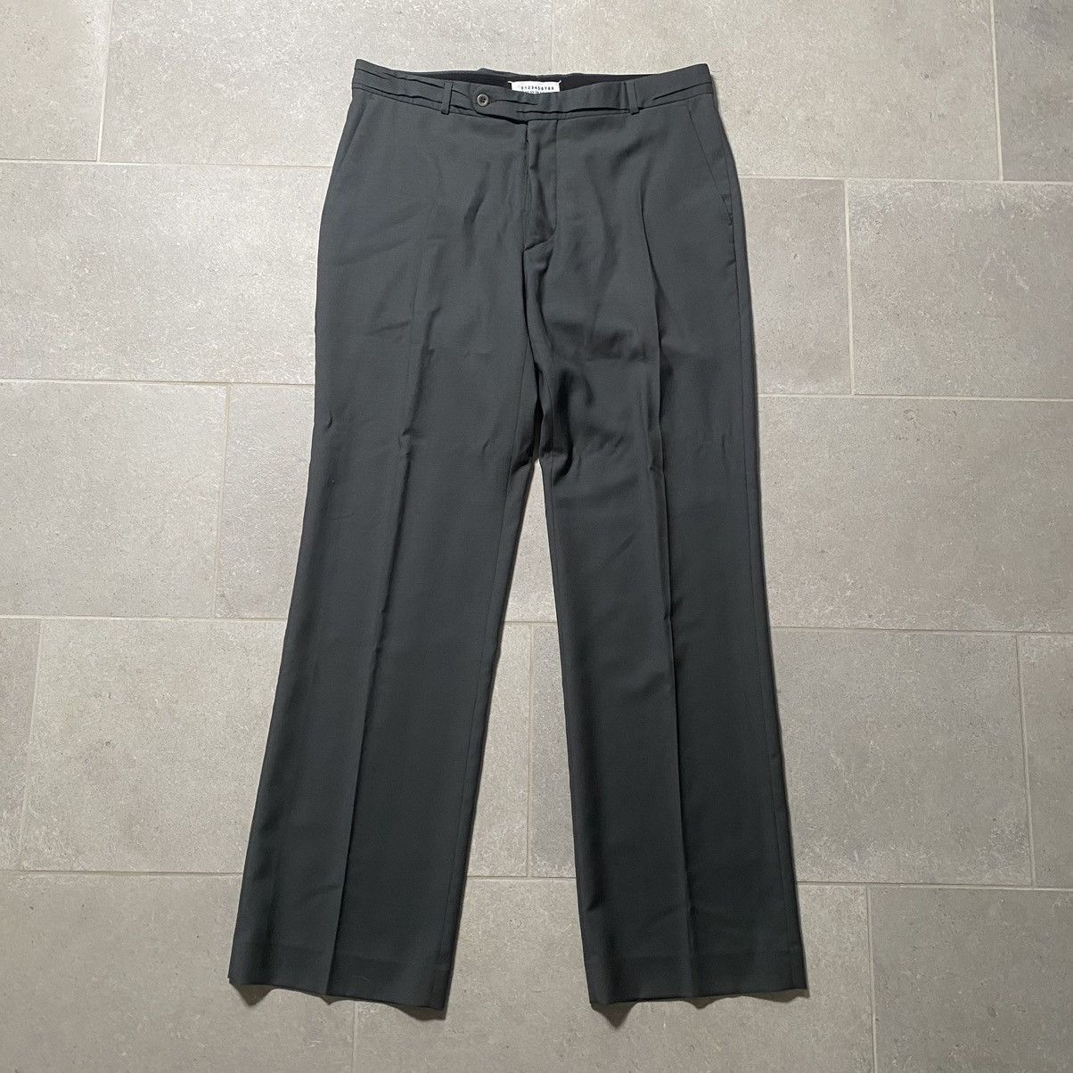 image of Maison Margiela Aw2005 Maison Martin Margiela Pleated Suit Trousers/pants in Dark Gray (Size 38)