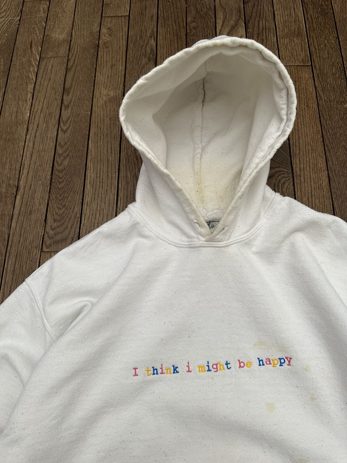 Gnarcotic RARE Gnarcotic "I THINK I MIGHT BE HAPPY" Embroidered Hoodie Size US L / EU 52-54 / 3 - 3 Thumbnail