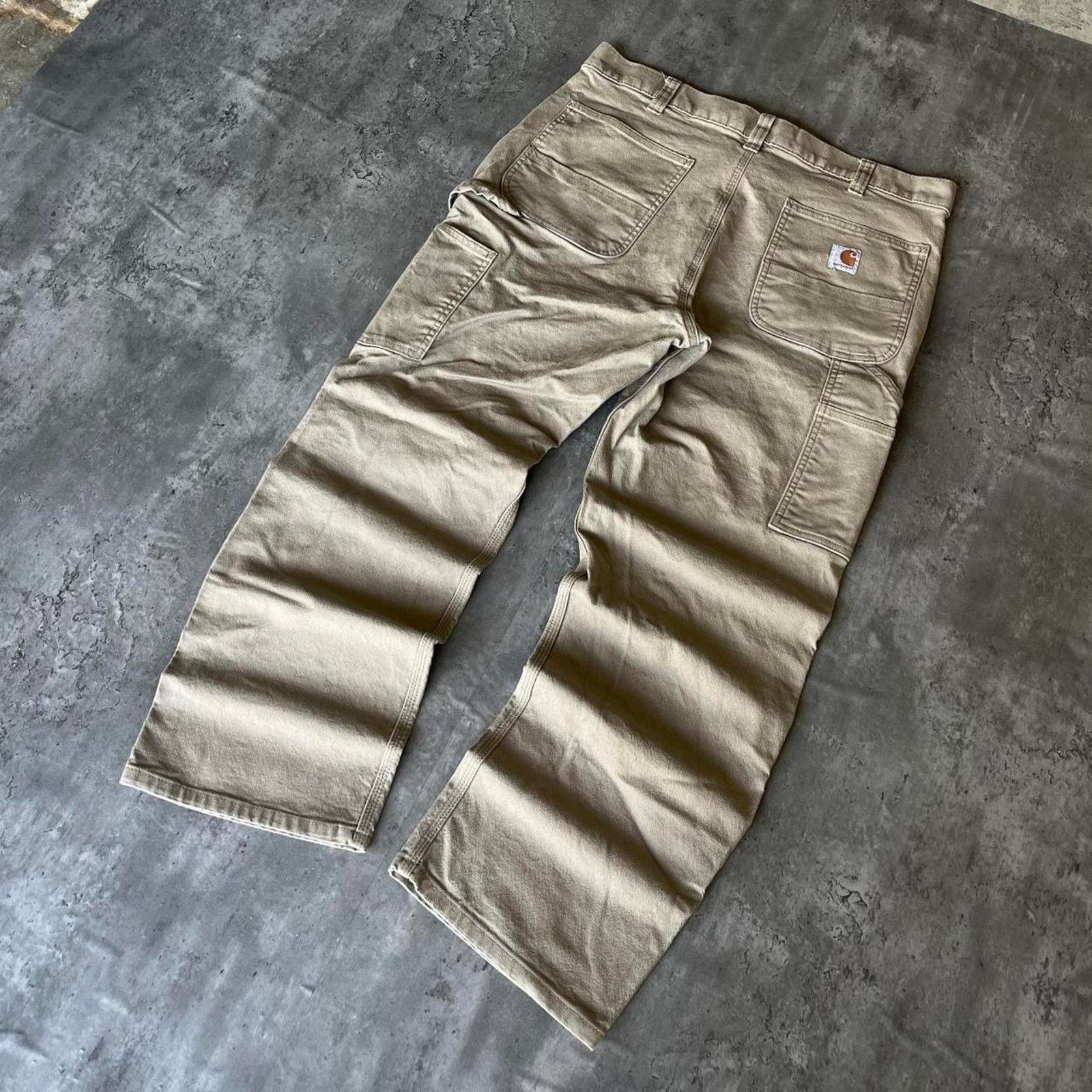 Carhartt × Carhartt Wip × JNCO Carhartt Cement Grey Essential Carpenter Pants Size US 36 / EU 52 - 2 Thumbnail