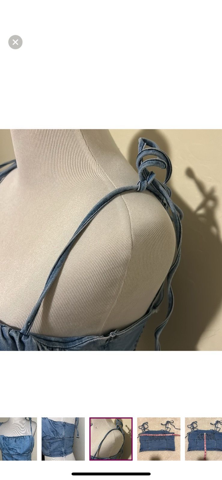Fashion Nova Fashion nova medium chambray crop top Size M / US 6-8 / IT 42-44 - 4 Thumbnail
