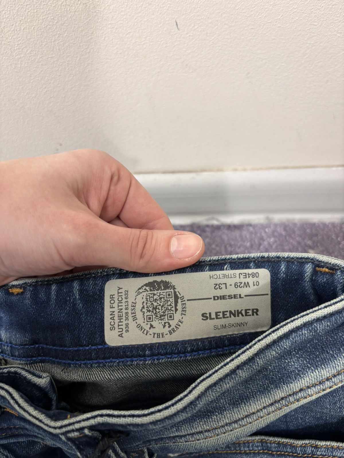 Diesel Diesel Sleenker NWT Men’s Slim Skinny Blue Stretch Jeans Size US 29 - 9 Thumbnail