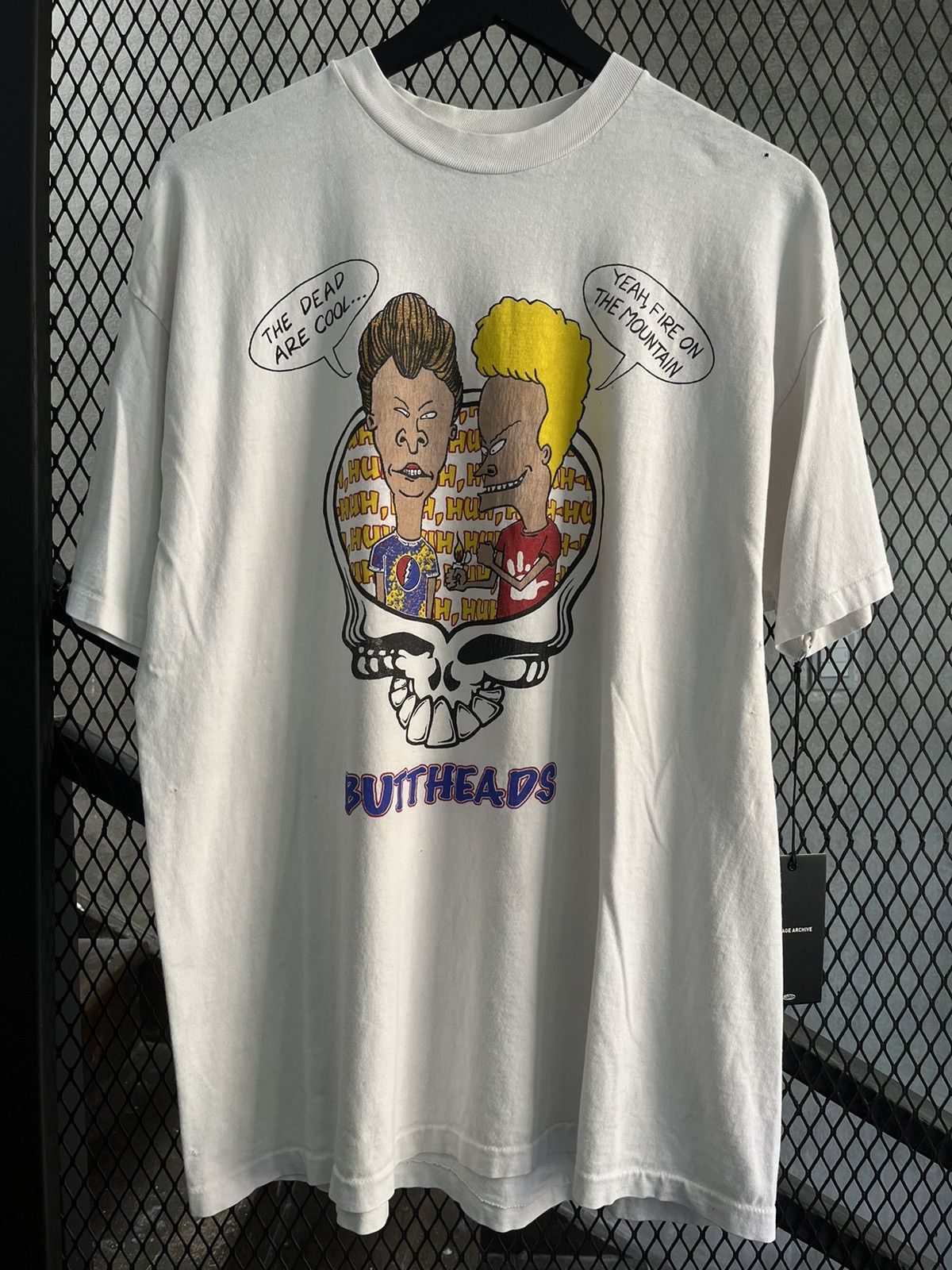 image of 1990S Grateful Dead Beavis And Butthead in White, Men's (Size XL)