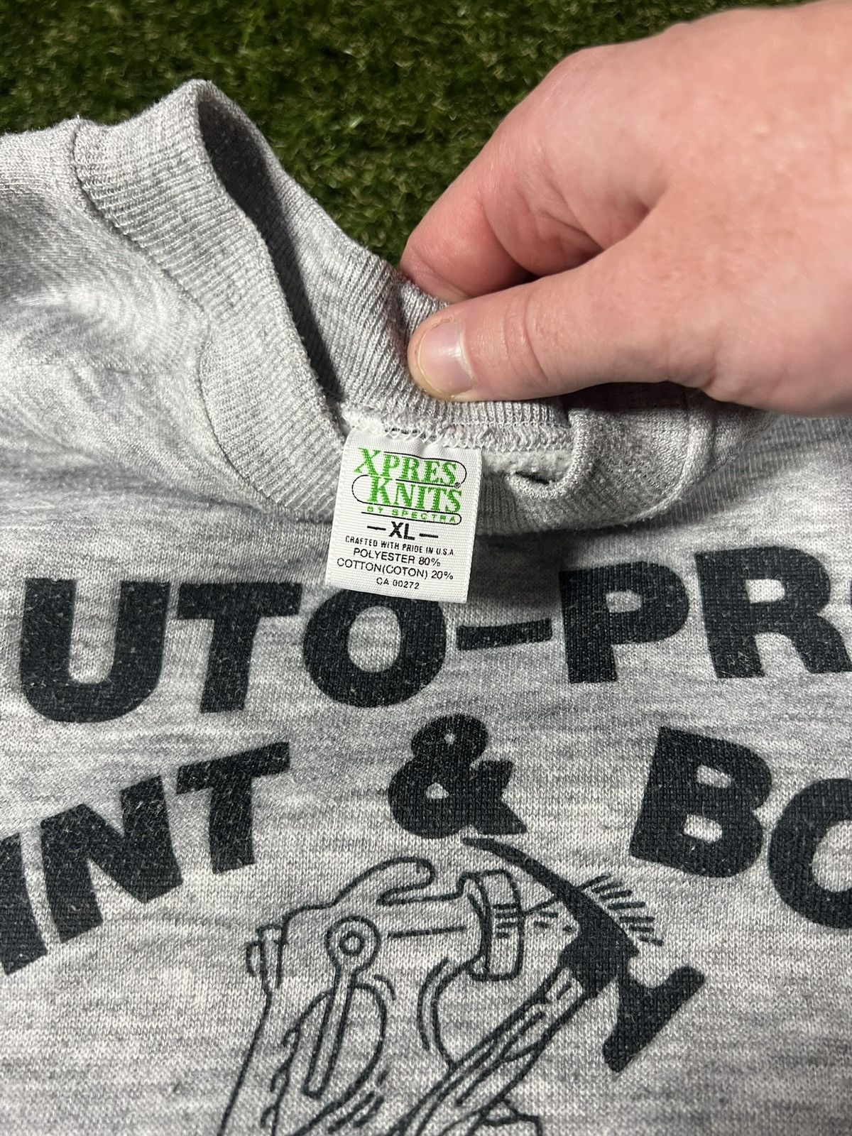 Vintage Vintage 80s Auto Shop Paint and Body Mechanic Fall Crewneck Size US L / EU 52-54 / 3 - 3 Thumbnail