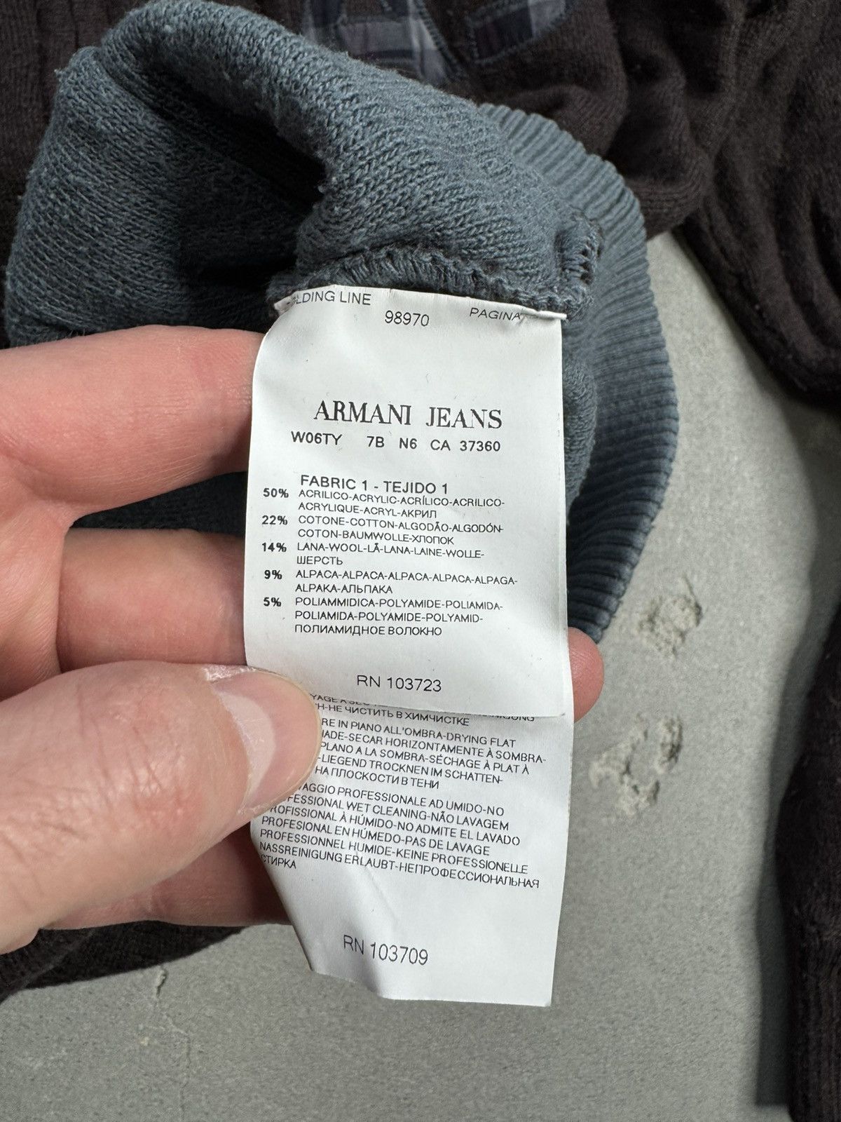 Armani × Vintage Rare Vintage Zip Hoodie Armani Brown Jeans Avant-Garde Size US M / EU 48-50 / 2 - 7 Thumbnail
