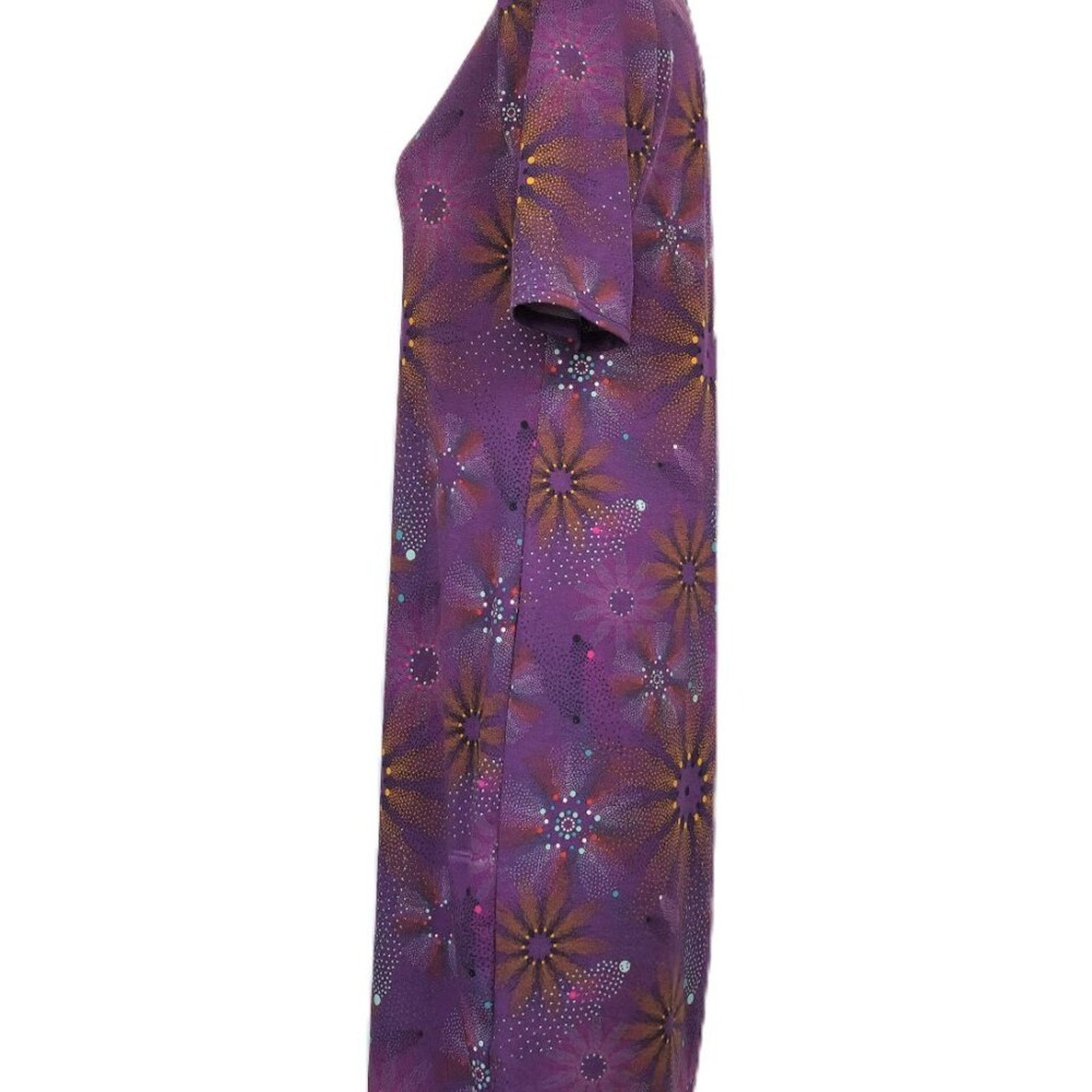 Other LuLaRoe Julia Size Large Dress Purple Starburst Print USA Size L / US 10 / IT 46 - 3 Thumbnail