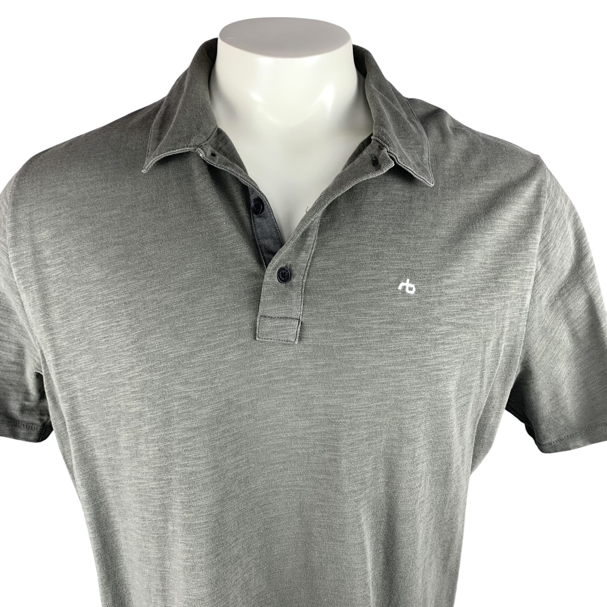 Rag & Bone Rag & Bone Size XXL Mens Sage Green Cotton Polo Shirt Peru Size US XXL / EU 58 / 5 - 3 Thumbnail