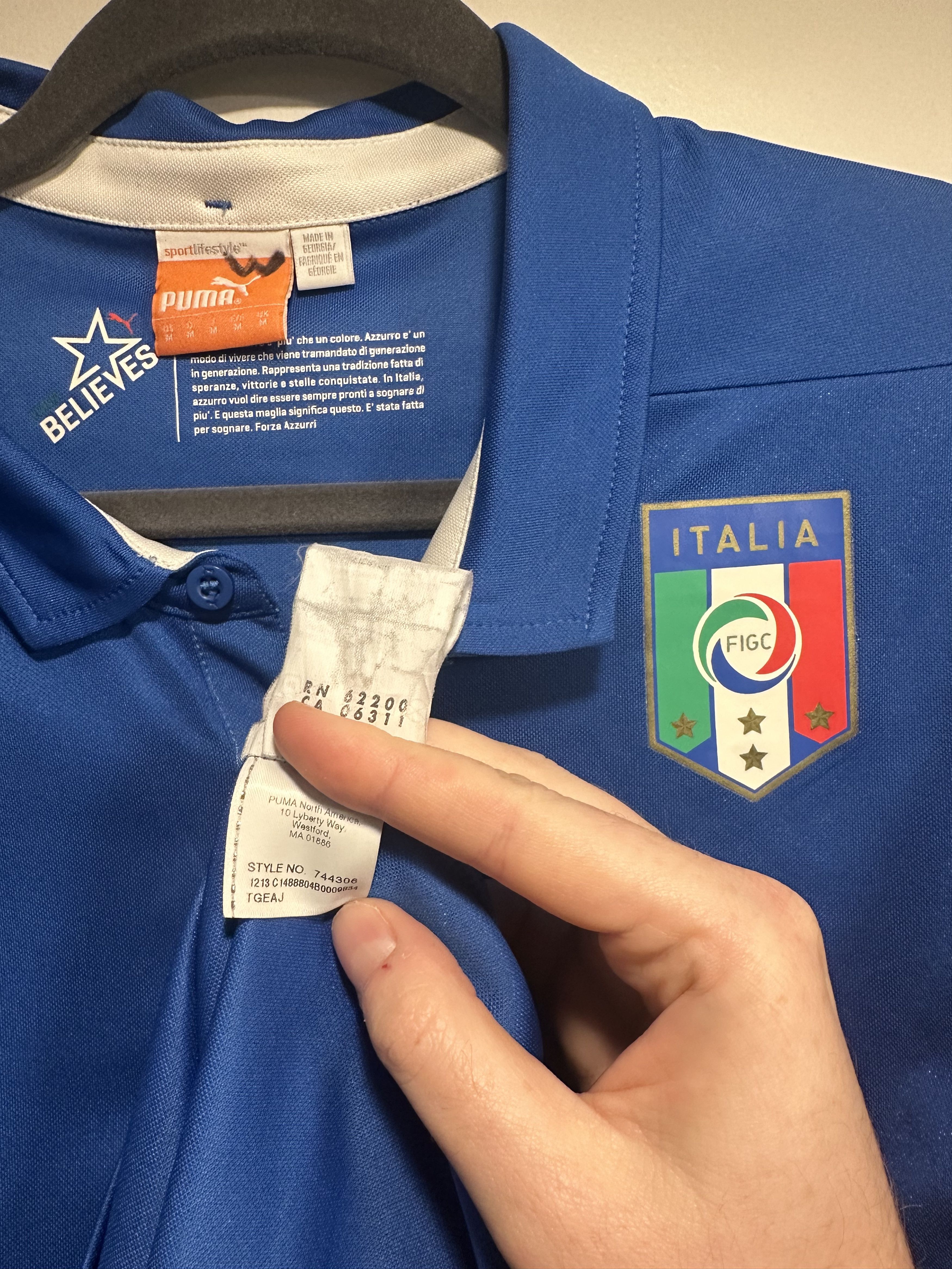 Puma Italy World Cup 2014/15 Basic Home Medium Size US M / EU 48-50 / 2 - 3 Thumbnail