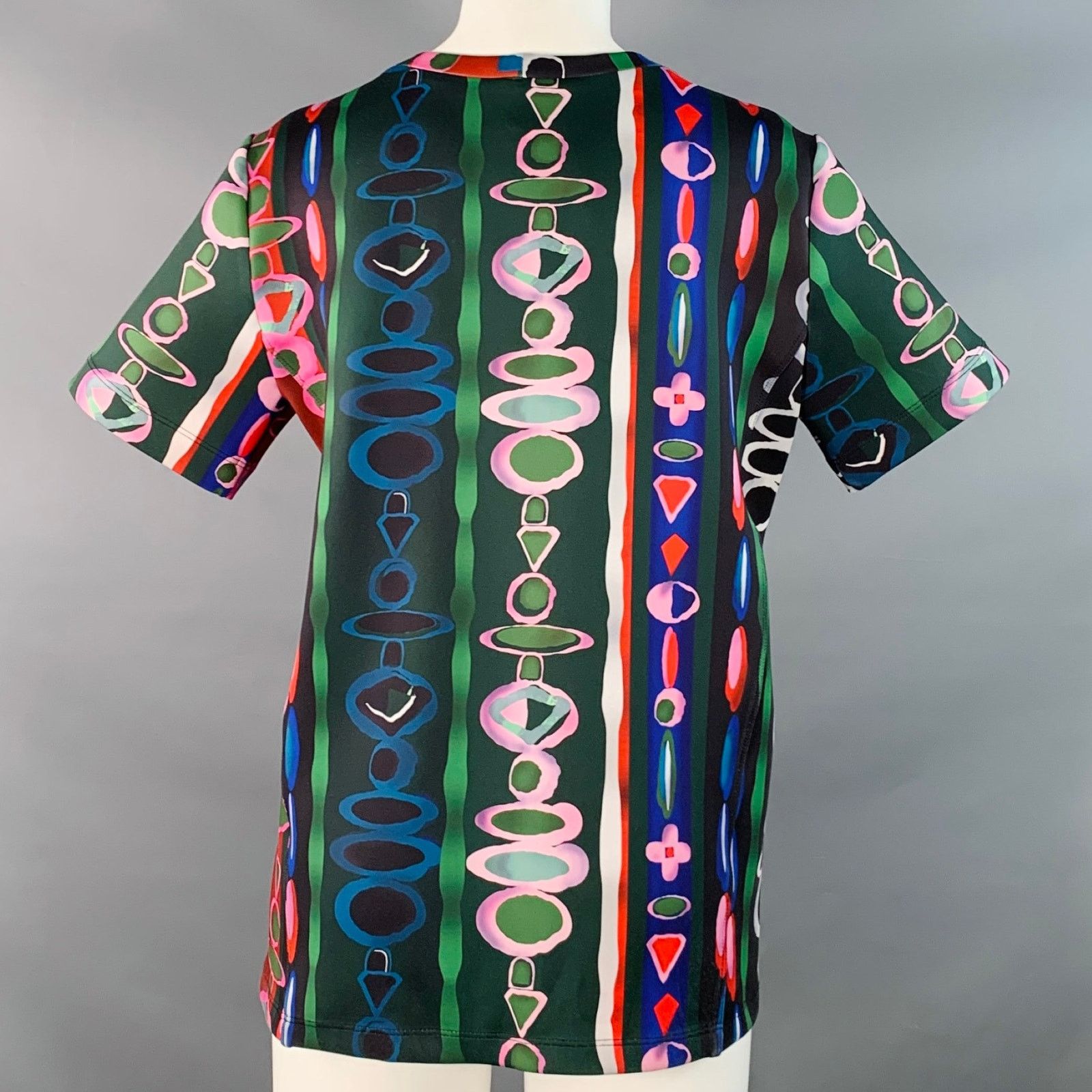 Cynthia Rowley M Black Multi Color Polyester Blend Abstract Casual Top Size M / US 6-8 / IT 42-44 - 3 Thumbnail