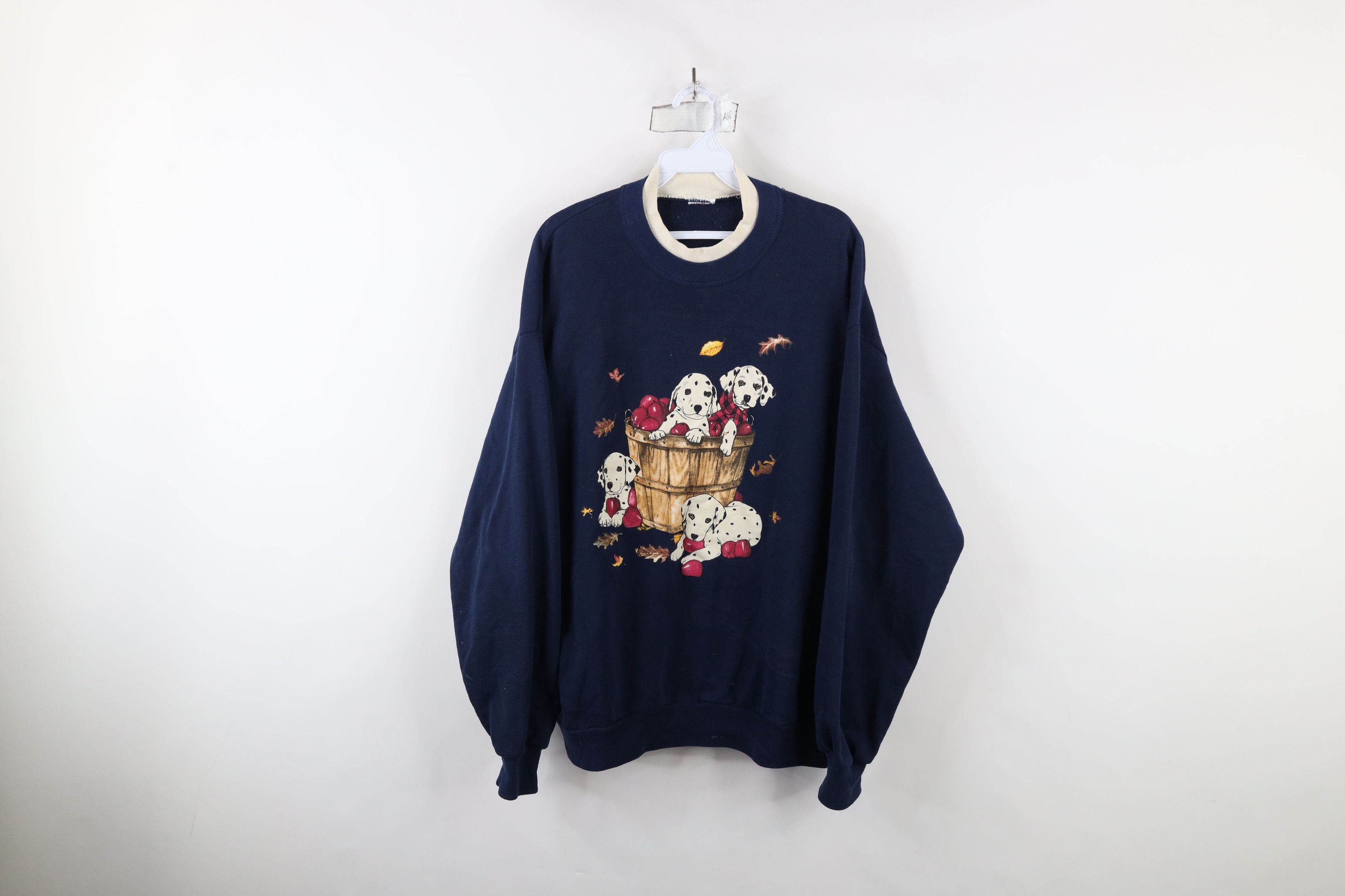 Vintage Vintage 90s Apple Orchard Dalmatian Dog Puppy Sweatshirt Size XL / US 12-14 / IT 48-50 - 1 Thumbnail