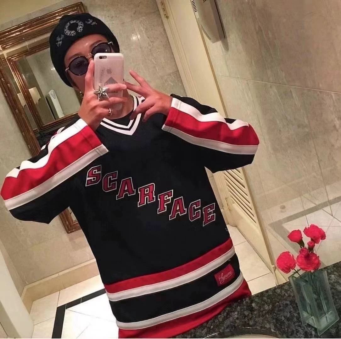 Supreme Supreme 17FW Scarface Hockey Jersey Black Red Size US M / EU 48-50 / 2 - 6 Thumbnail