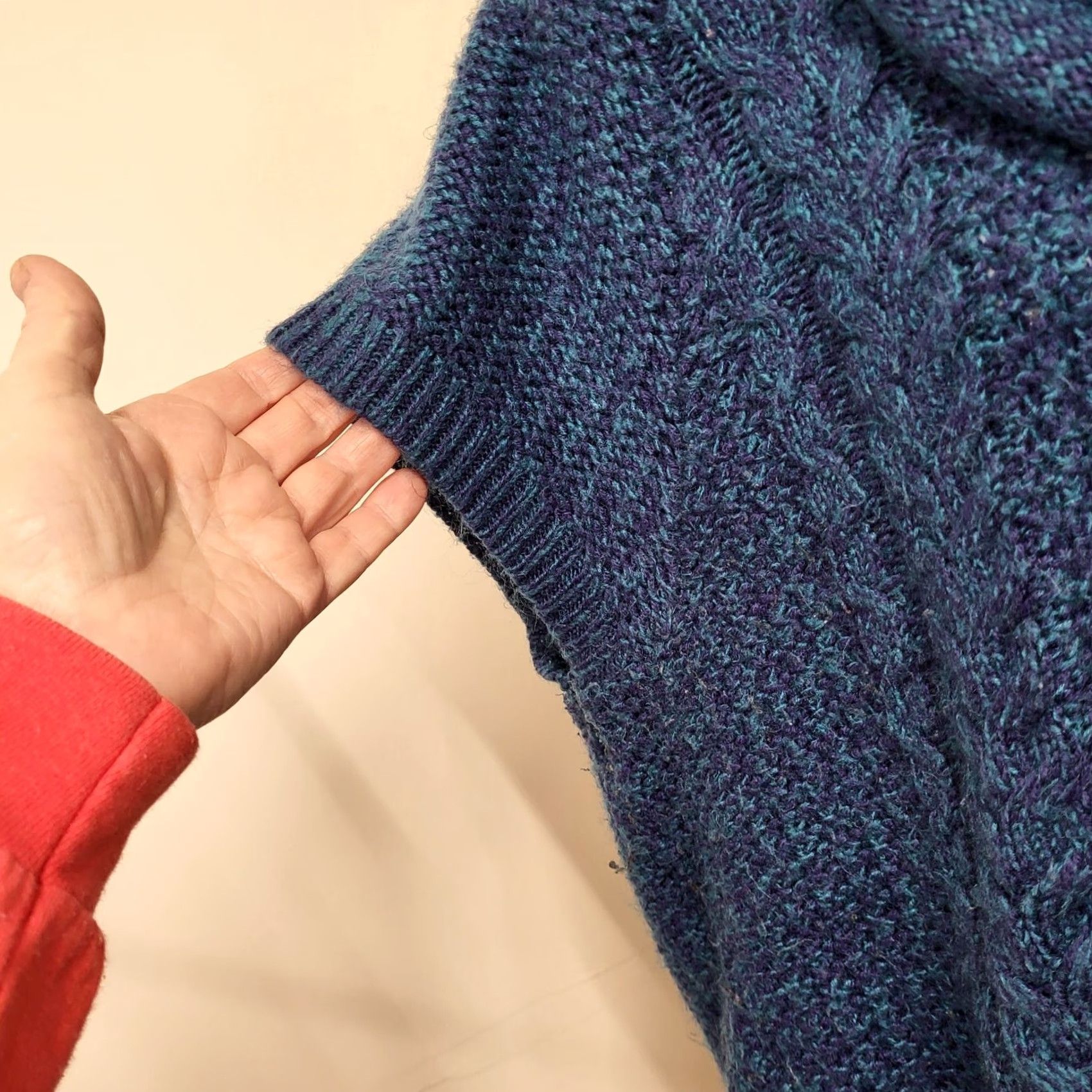 Worthington Worthington Sweater Womens 1X Blue Cowl Cap Sleeve Chunky Cable Knit Top Vest Knit Style Tunic Size XL / US 12-14 / IT 48-50 - 4 Thumbnail