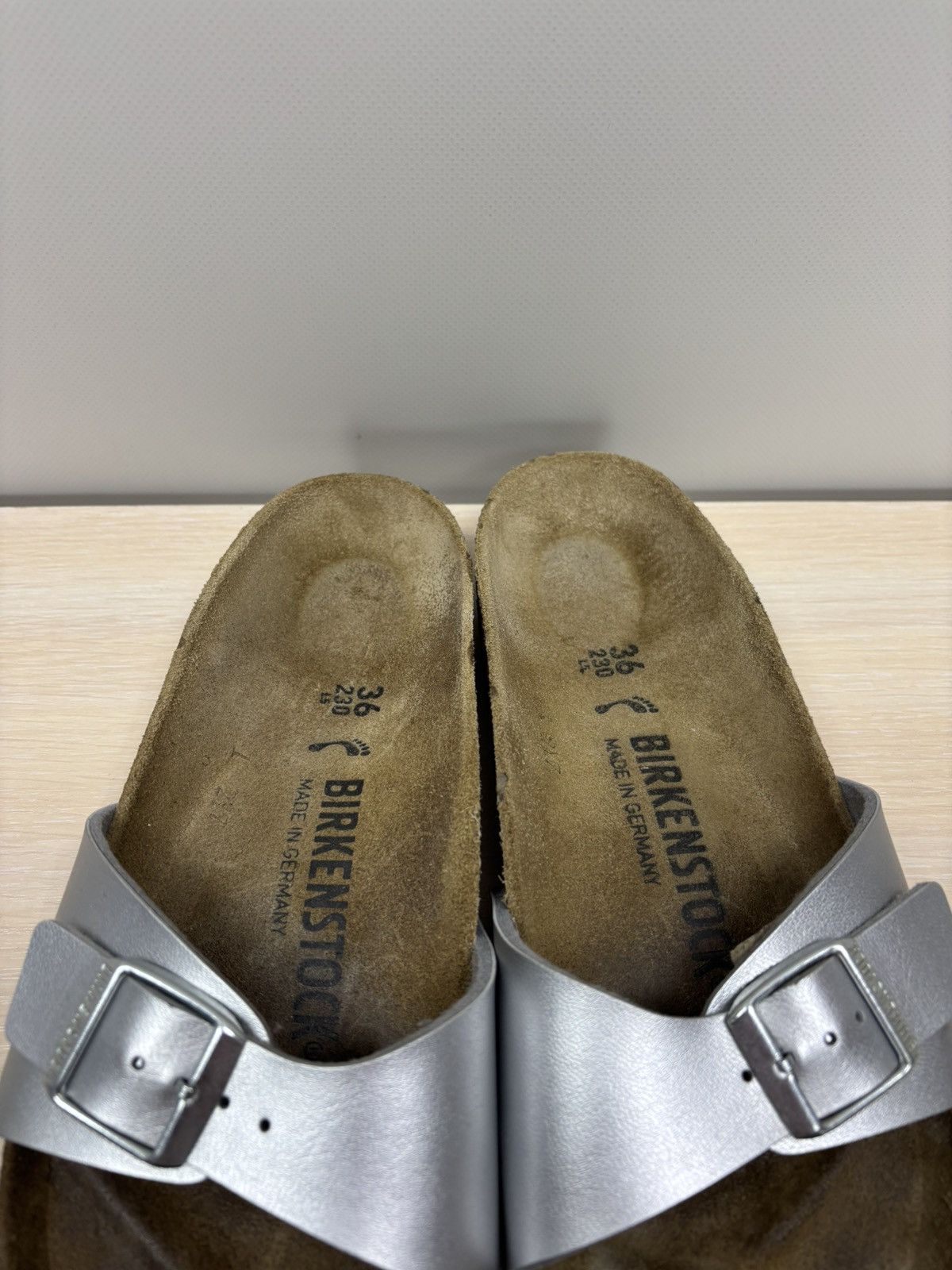 Birkenstock Womens slippers Birkenstock Size 36 Color Gray Size US 6 / IT 36 - 4 Thumbnail