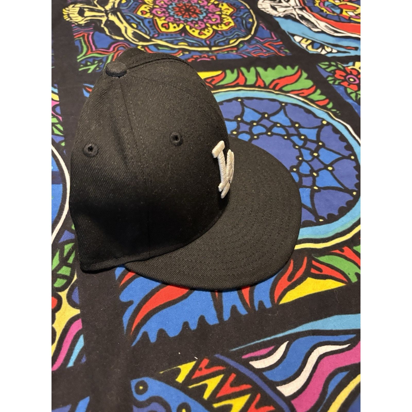 New Era Los Angeles Dodgers Black flex fit 7 5/8 Size ONE SIZE - 7 Thumbnail
