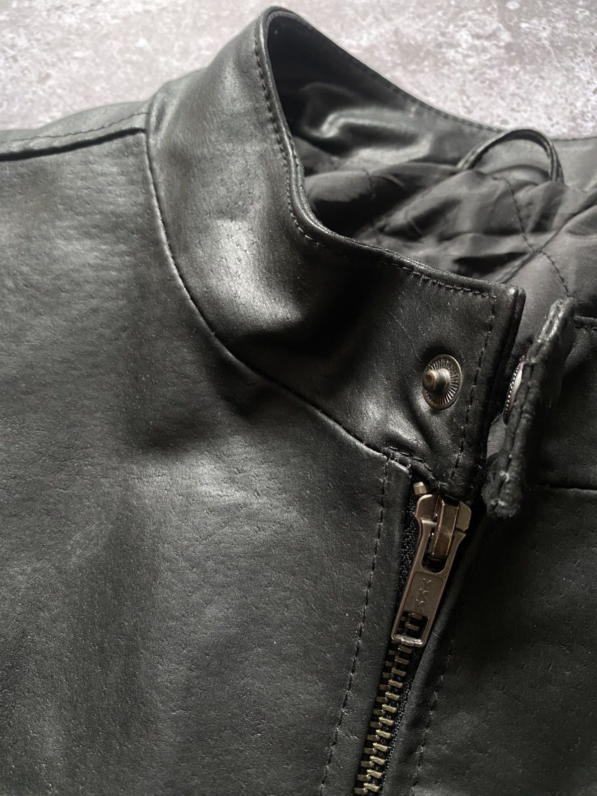 Vintage Vintage F&F Biker Jacket Leather Avant Garde Y2K Black Size US XXL / EU 58 / 5 - 4 Thumbnail