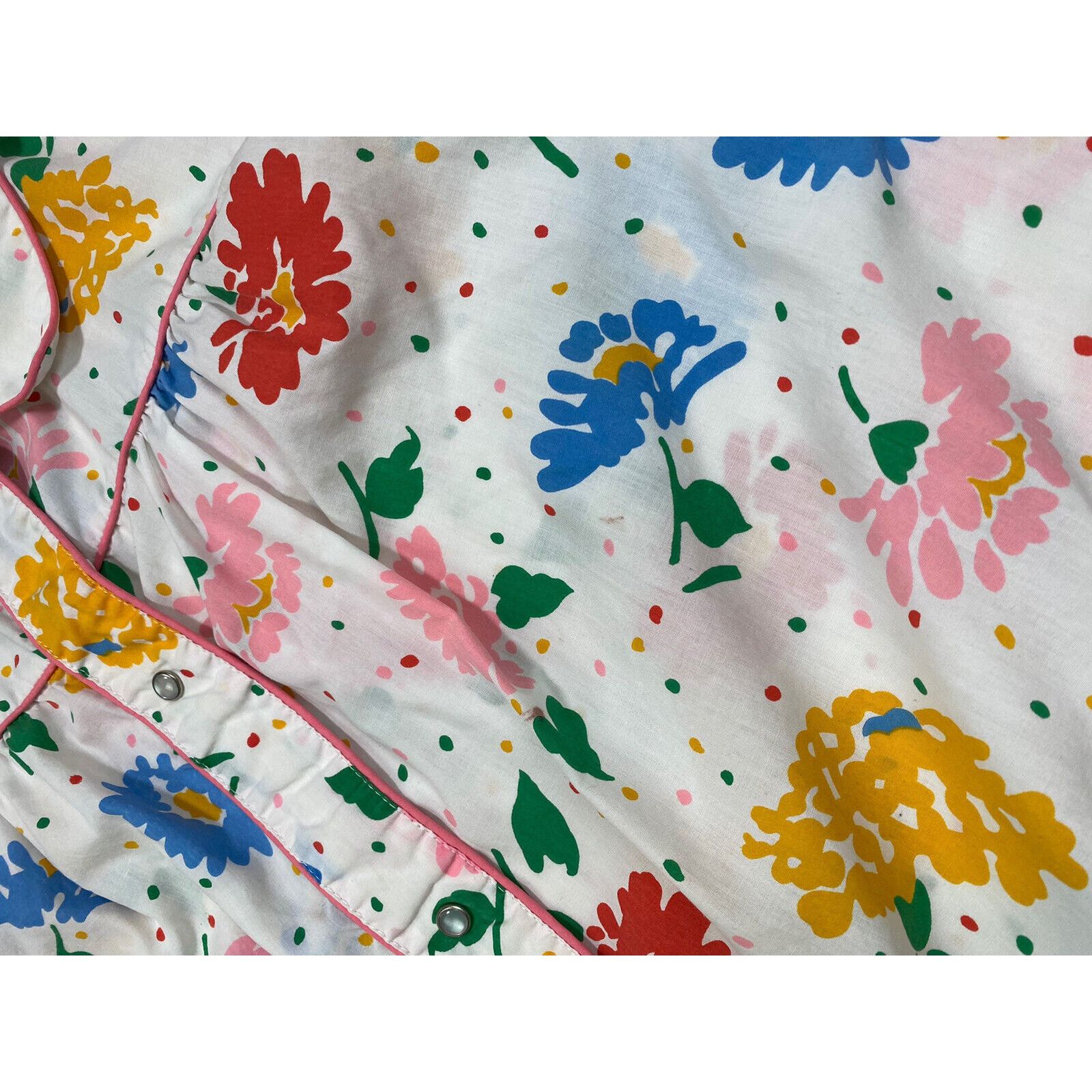 Other VTG Eyefuls Nightgown Mumu Multicolor Floral MOD Pearl Snap Size M / US 6-8 / IT 42-44 - 6 Thumbnail