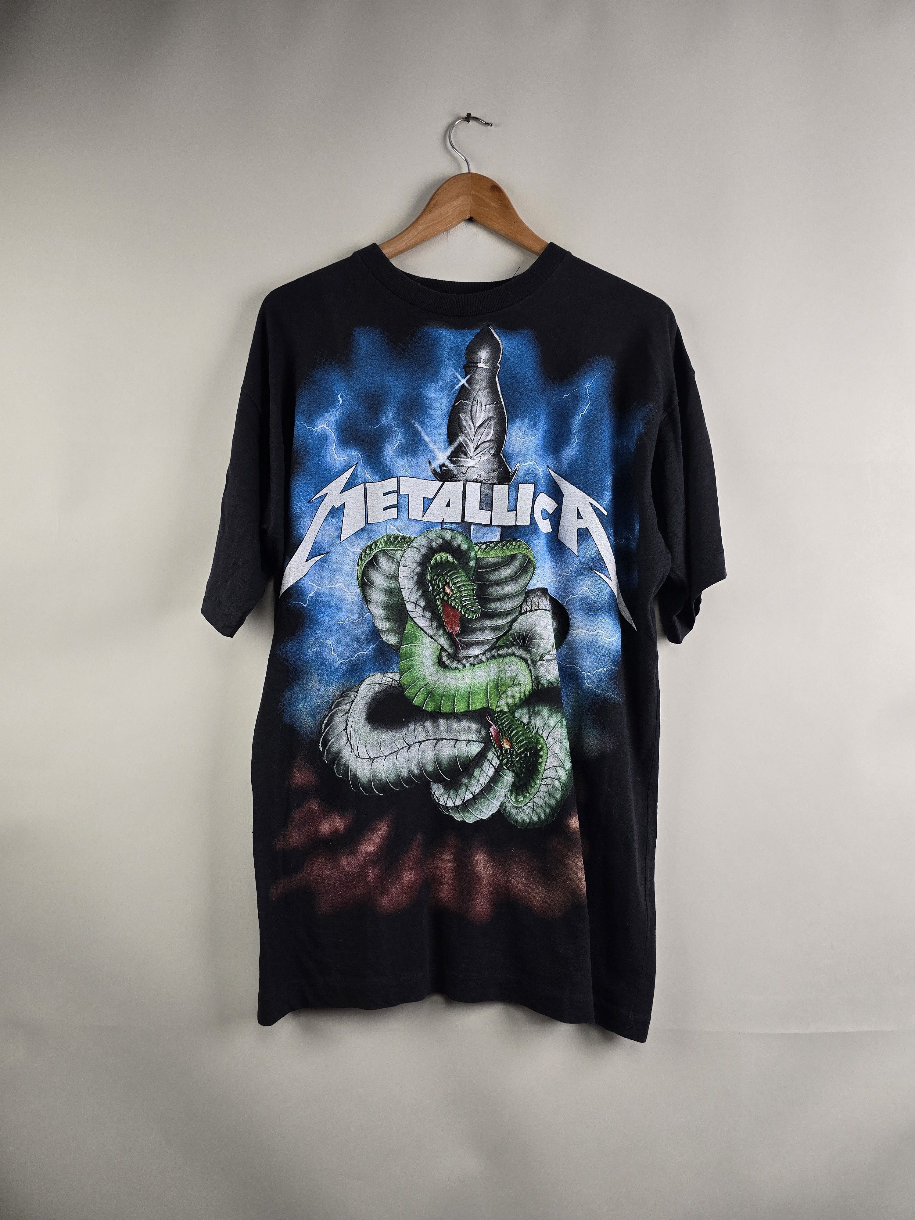Band Tees × Metallica × Vintage 90s Metallica World Tour Full Print XL 23" 30" Size US XL / EU 56 / 4 - 7 Thumbnail