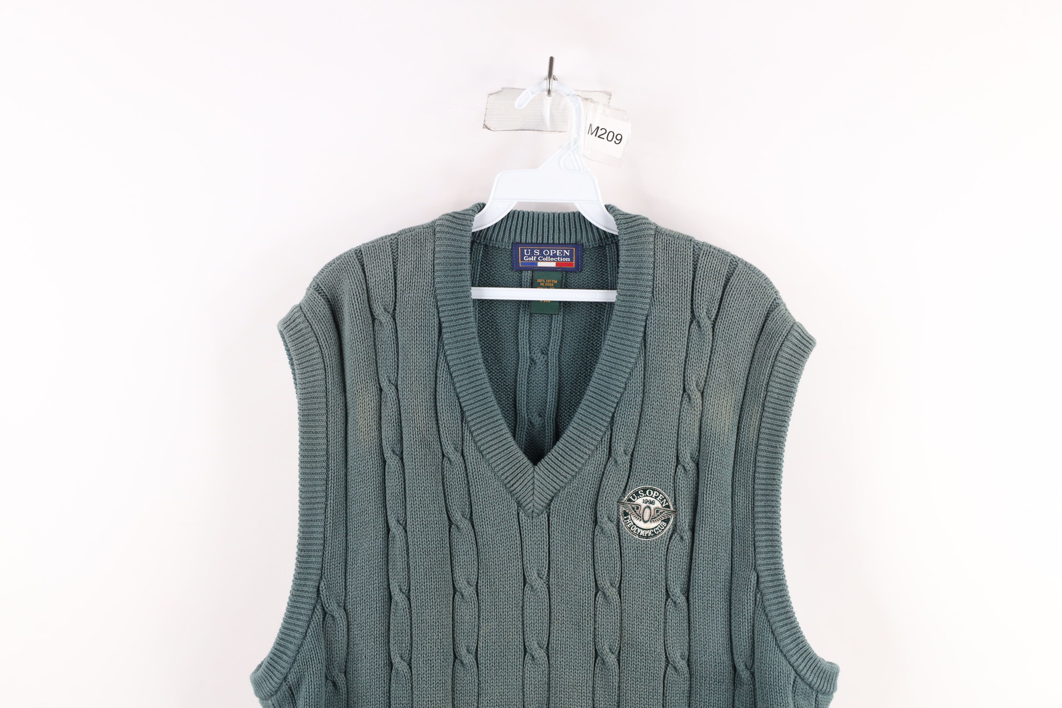 Vintage Vintage 90s Out 1998 US Open Golf Cable Knit Sweater Vest Size US XL / EU 56 / 4 - 2 Thumbnail