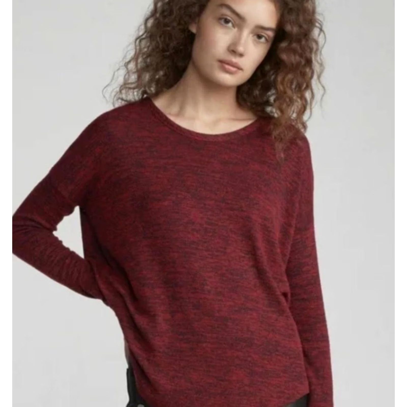 Rag & Bone rag & bone Sweater Womens XS Red Marled Long Sleeve Pullover Top Size XS / US 0-2 / IT 36-38 - 2 Thumbnail
