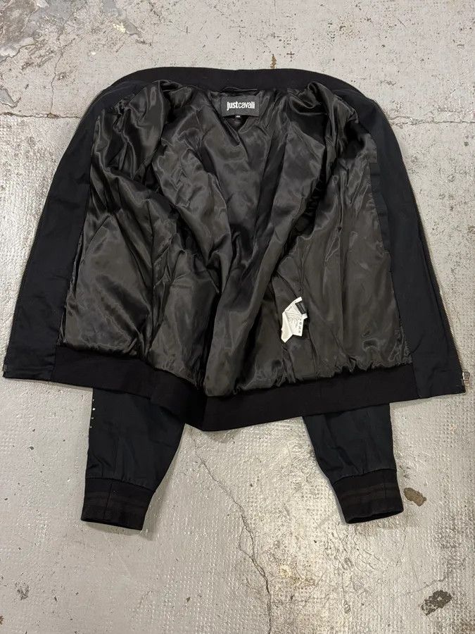 Just Cavalli 2010s Cavalli Black Studded Star Bomber Jacket Size US M / EU 48-50 / 2 - 7 Thumbnail