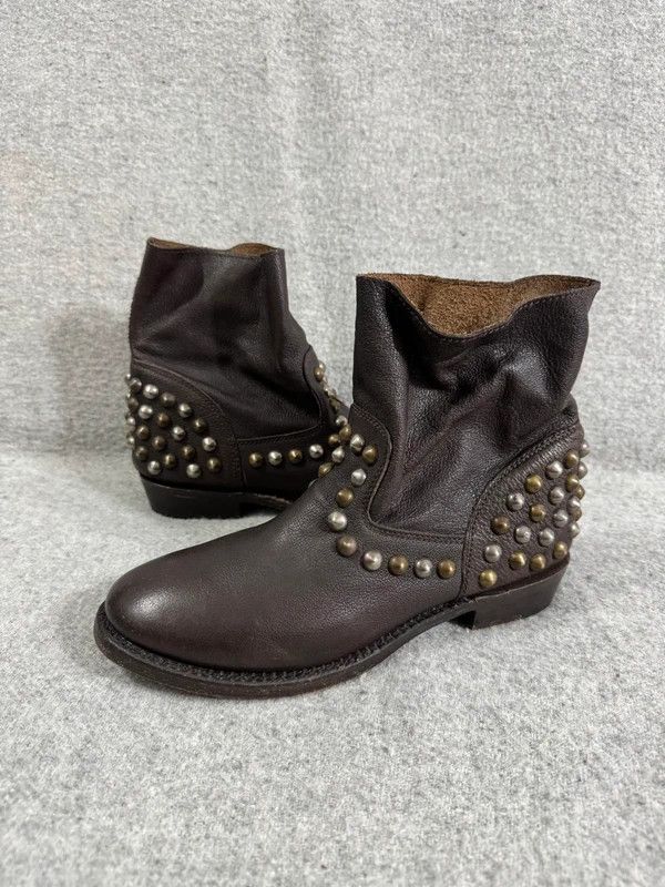 ASH ASH Venice Studded Moto Biker Boot Leather 39 1/2 handmade Size US 9.5 / IT 39.5 - 1 Thumbnail