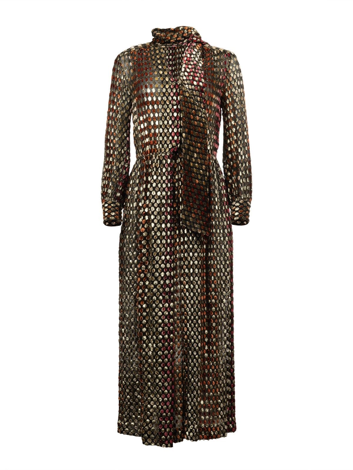 Celine Celine sheer silk polka dot tinsel dress Size M / US 6-8 / IT 42-44 - 1 Thumbnail