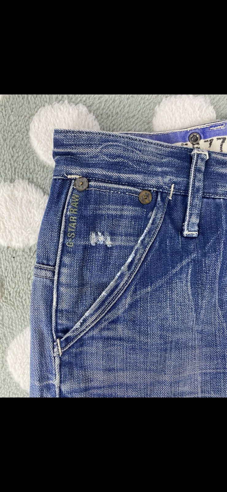 G-Star Vintage G Star Raw 3301 Steel Loose Tapered Button Fly Size US 29 - 8 Thumbnail