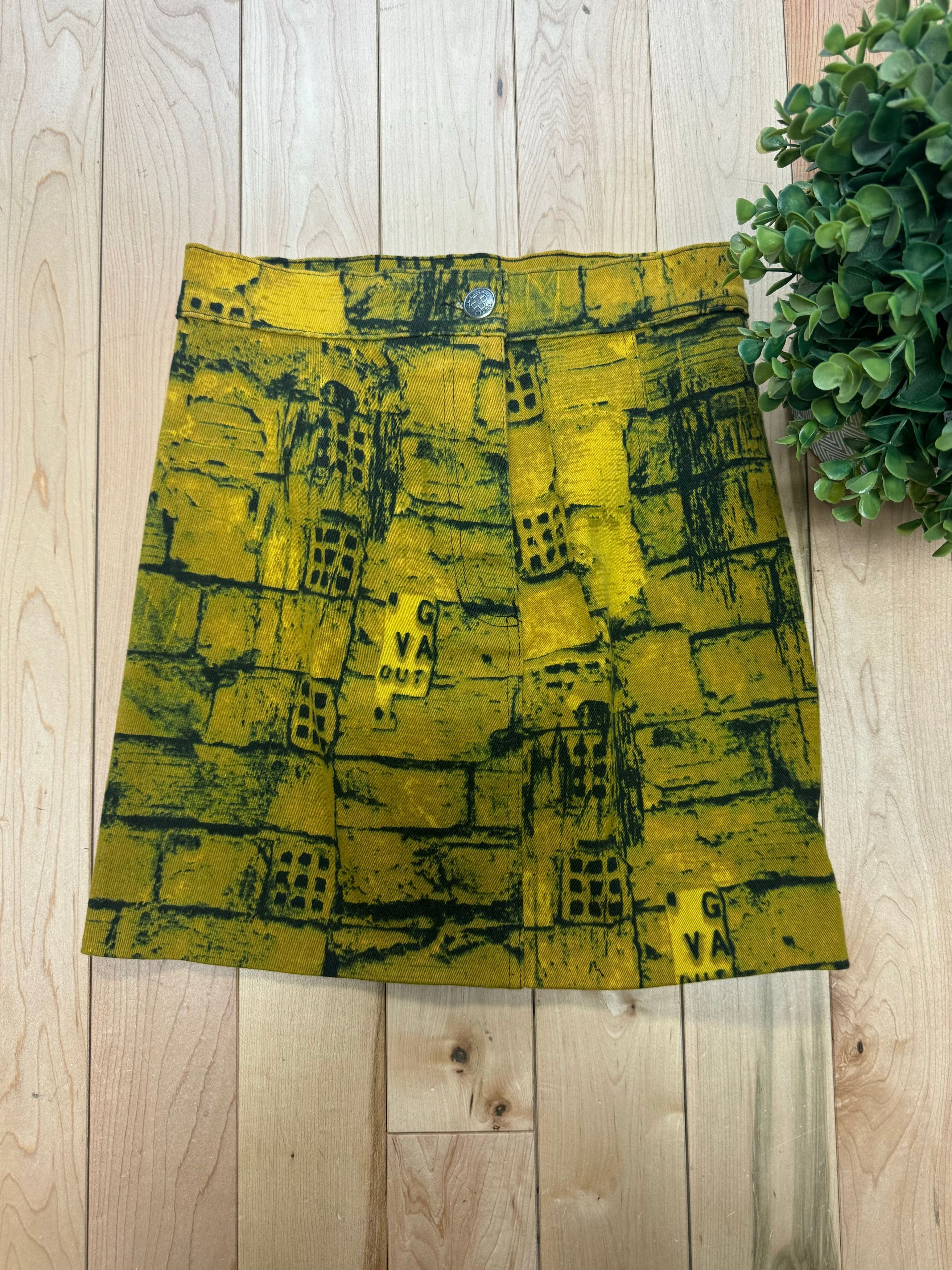 Jean Paul Gaultier AW1997 Jean Paul Gaultier ‘Fight Racism’ Denim Mini Skirt Size 26" / US 2 / IT 38 - 1 Thumbnail