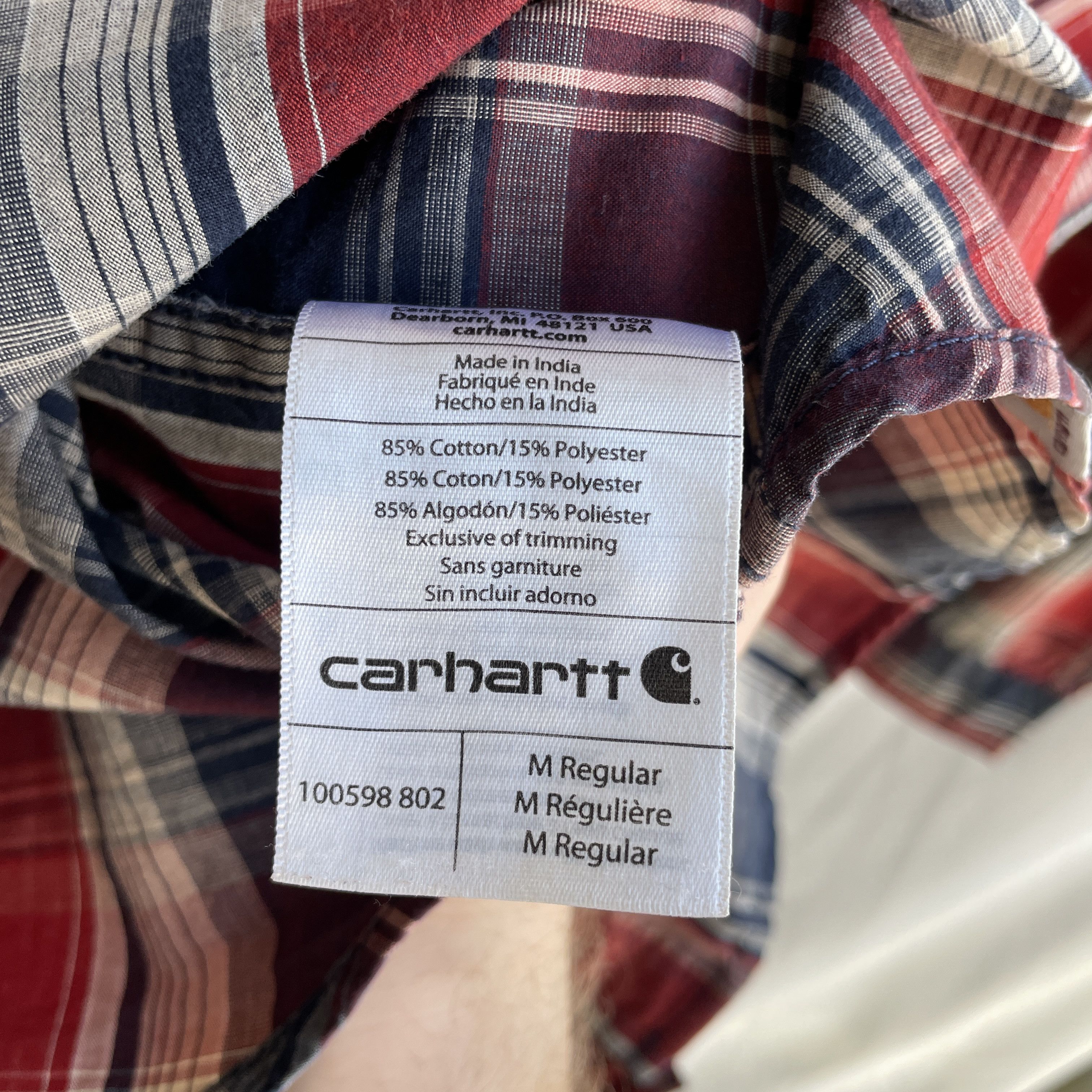 Carhartt Carhartt Vintage Plaid Snap Button Western Work Shirt Size M Size US M / EU 48-50 / 2 - 8 Thumbnail
