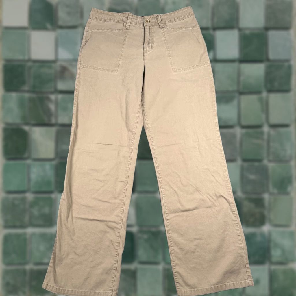 Gloria Vanderbilt Gloria Vanderbilt Khaki Pants Straight Leg Women 8 Beige Twill Pockets Stretch Workwear Casual Vintage No Size 30" / US 8 / IT 44 - 1 Thumbnail