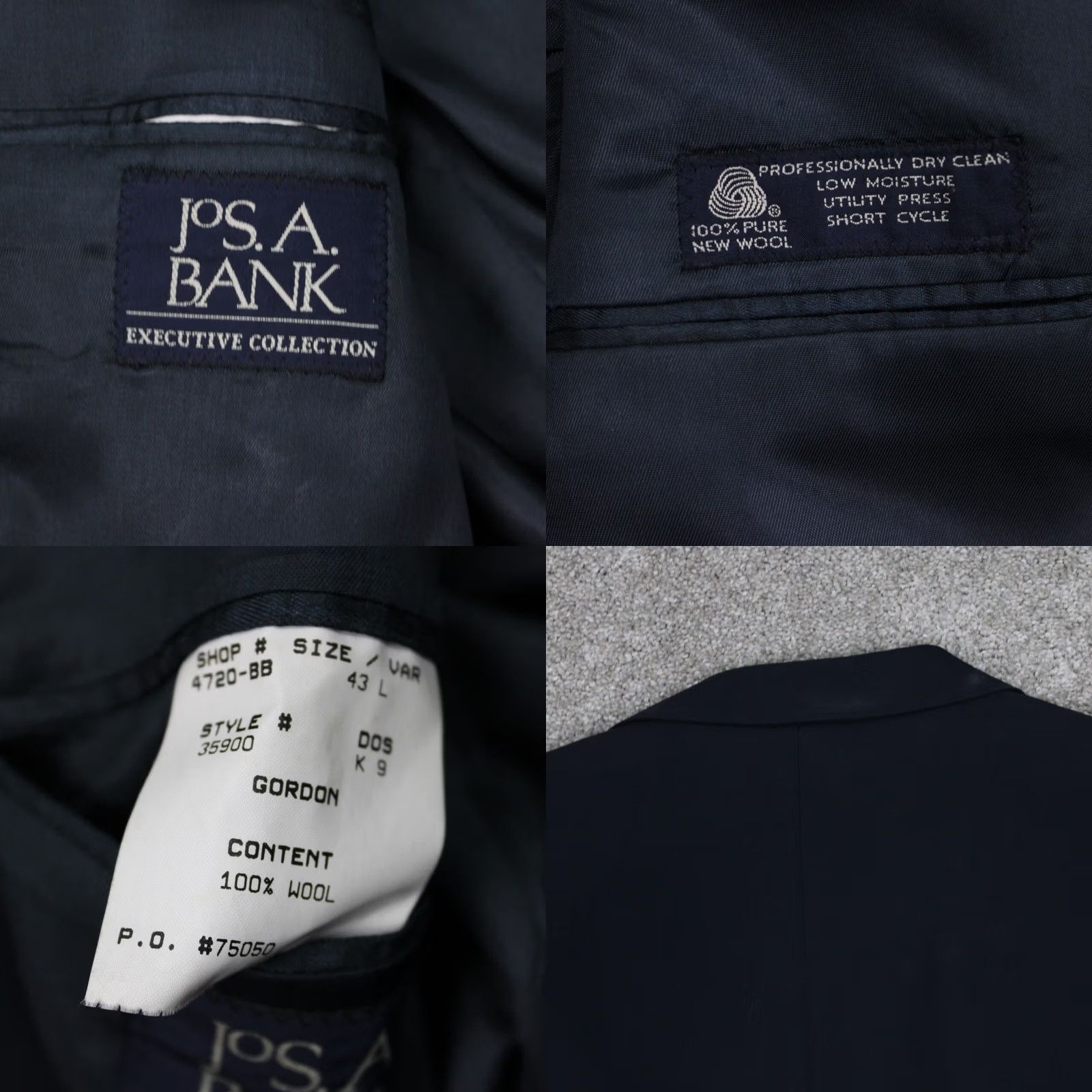 Jos. A. Bank Jos. A. Bank Blazer Men 46L Blue Wool/Cashmere Blend 2 Button Sports Jacket Coat Shirt? Size 46R - 8 Thumbnail
