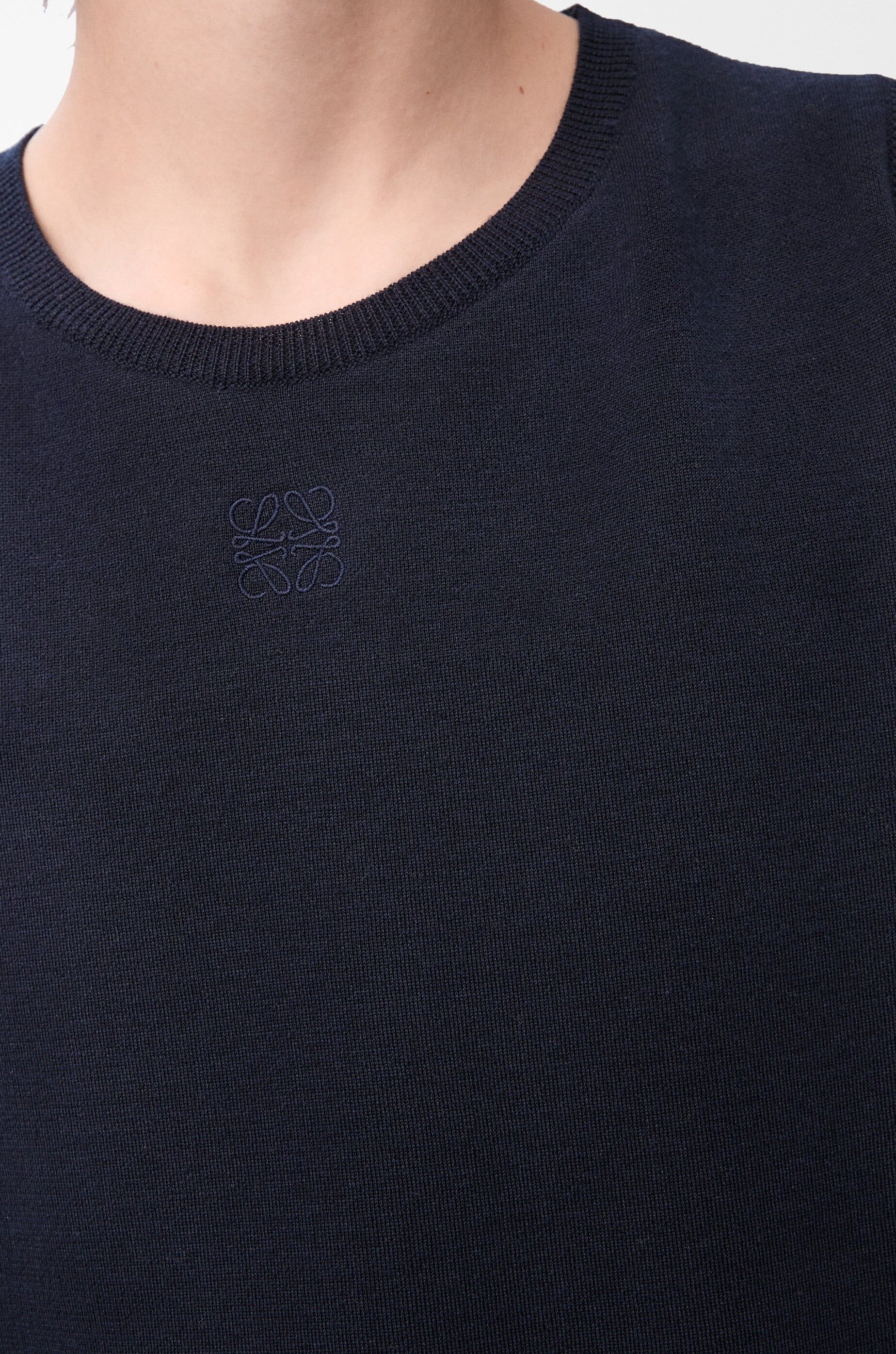 Loewe o1in1g0426 Sleeveless Sweater in Wool in Navy Blue Size S / US 4 / IT 40 - 5 Thumbnail