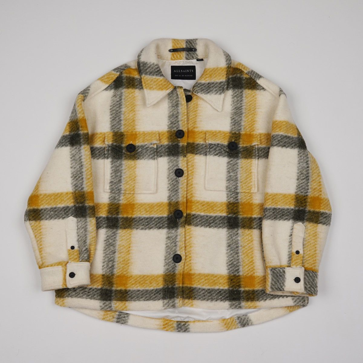 Allsaints Allsaints Fenix Check Jacket Wool Plaid Size L / US 10 / IT 46 - 8 Thumbnail