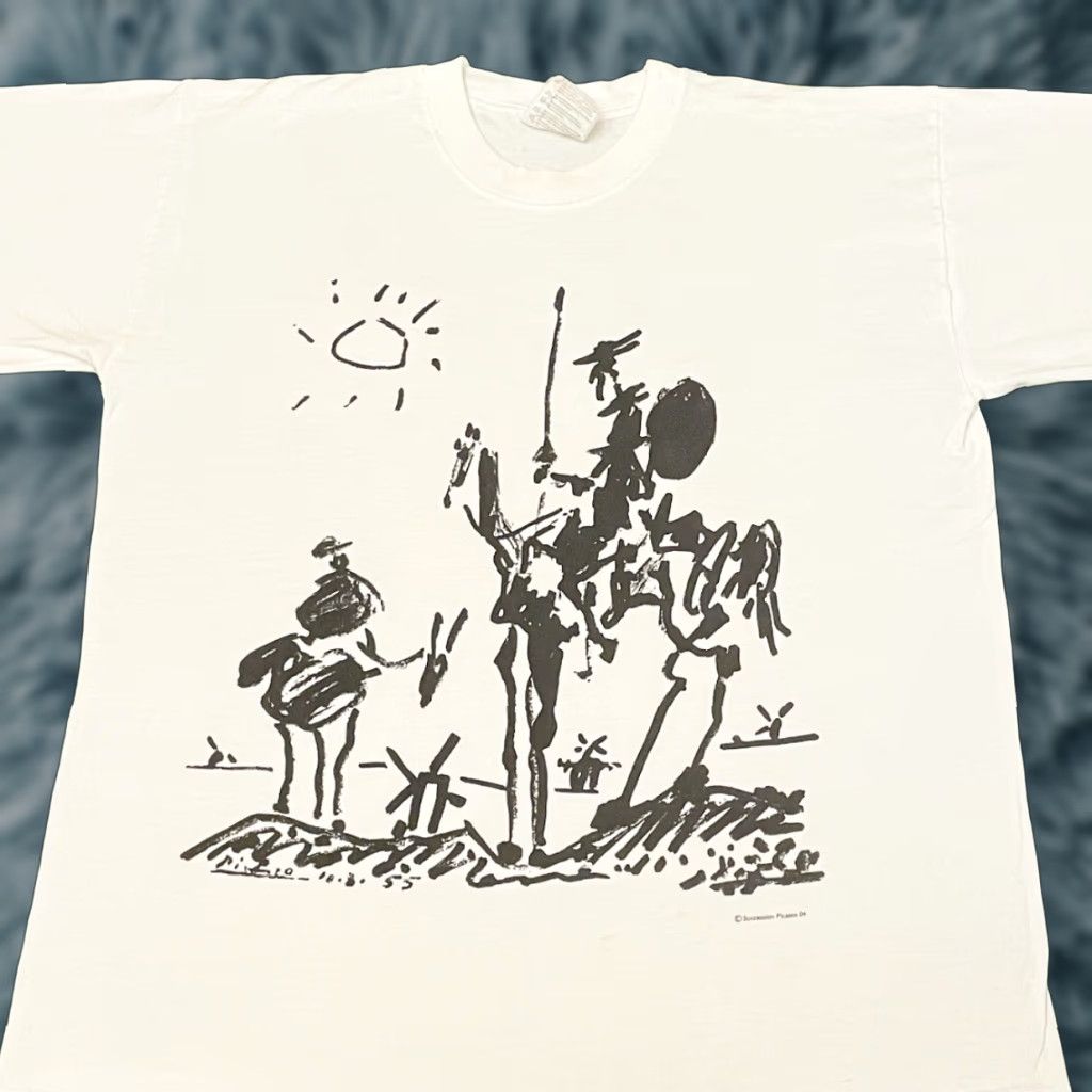 Vintage VINTAGE 90s Art T-Shirt Picasso Succession Art 2004 VTG Shirt Mens Size L White Mens L Art Size US L / EU 52-54 / 3 - 1 Thumbnail