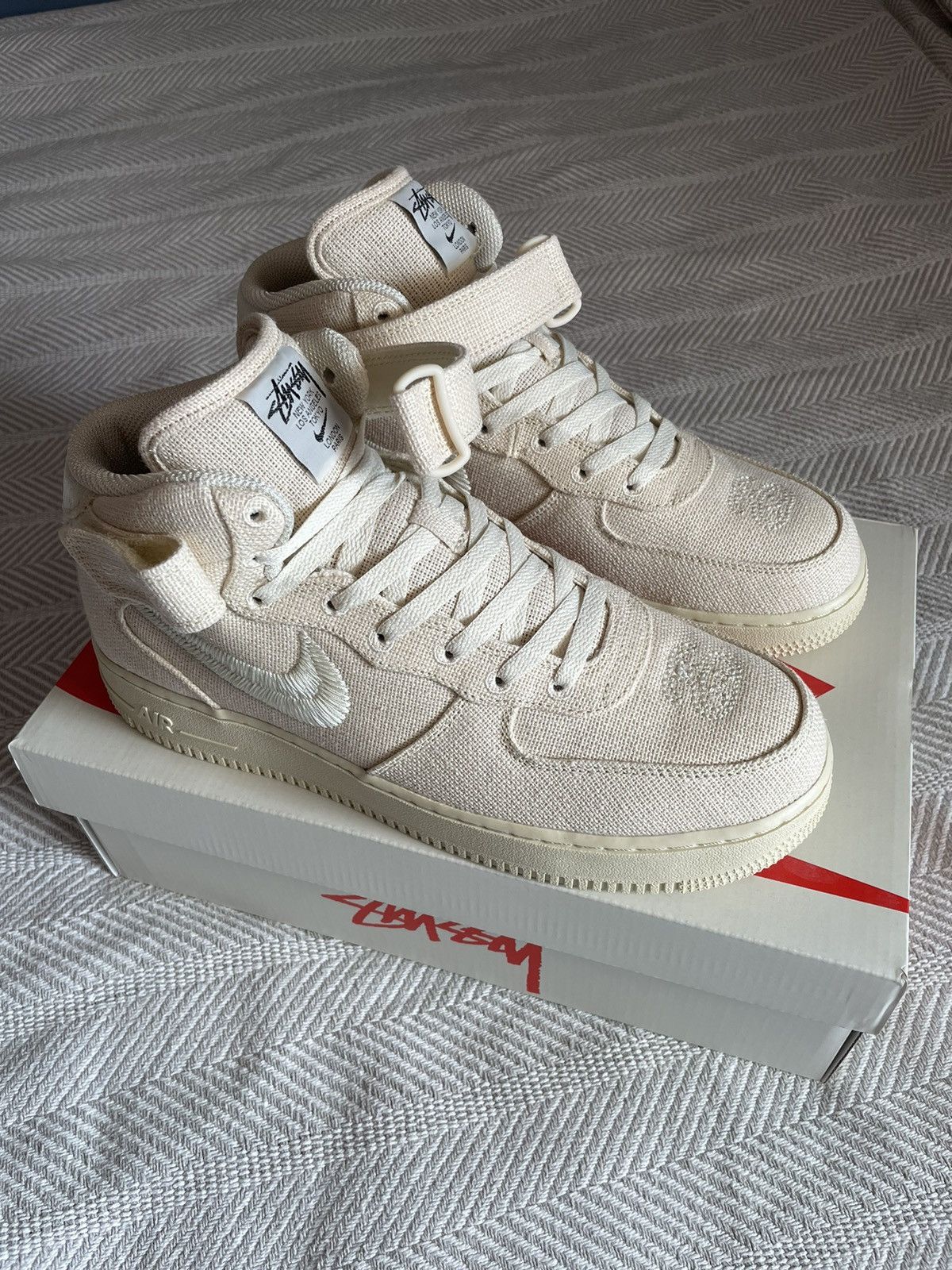 Nike Nike Stussy Hemp Air Force 1 Mid 2022 Fossil | Grailed