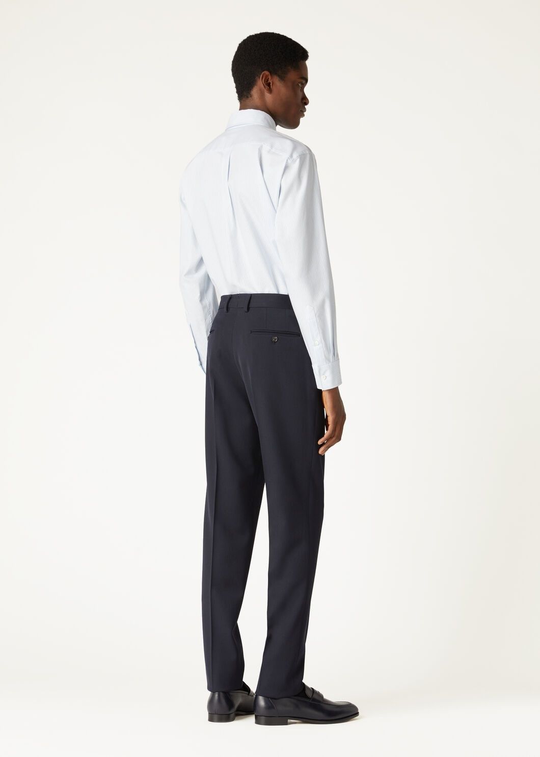 Loro Piana o1w1db10725 FAO7556 Elia Cotton Shirt in Light Blue Size US XL / EU 56 / 4 - 5 Thumbnail