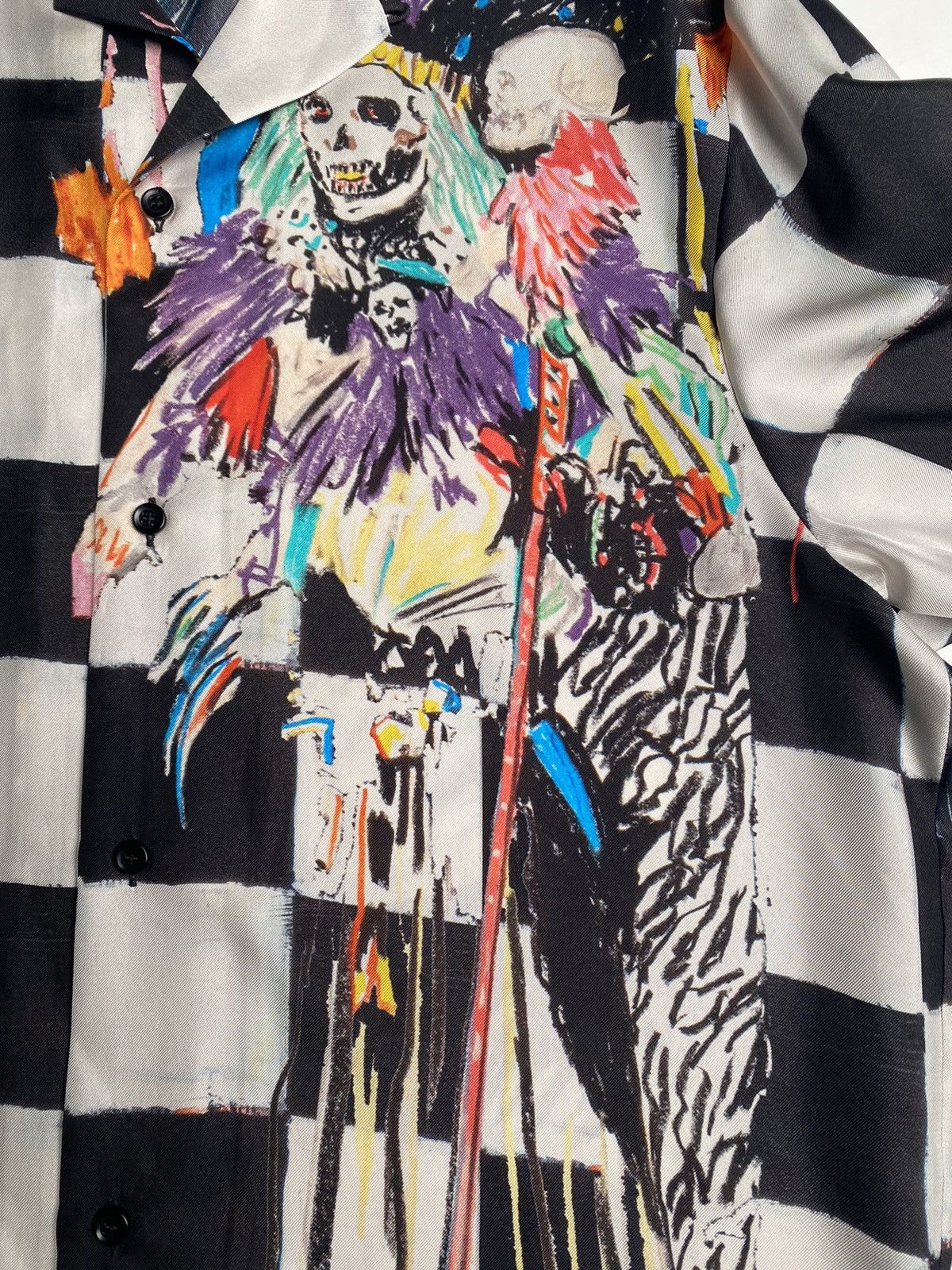 Amiri × Wes Lang AMIRI & WES LANG SILK SKULL PRINT BOWLING SHIRT FROM AW22 Size US L / EU 52-54 / 3 - 2 Thumbnail