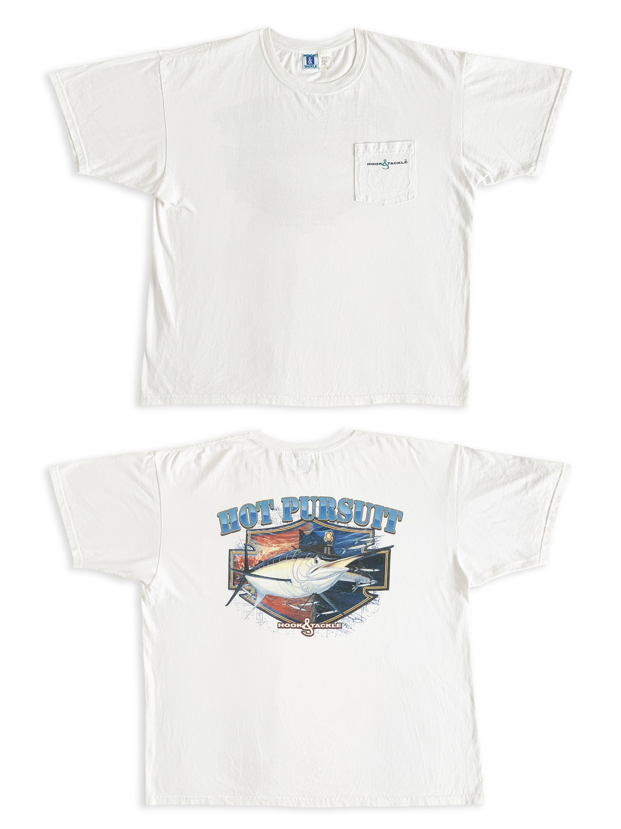 Other 90s HOT PURSUIT t shirt Hook & Tackle Marlin Fishing Tee Size US XXL / EU 58 / 5 - 1 Thumbnail