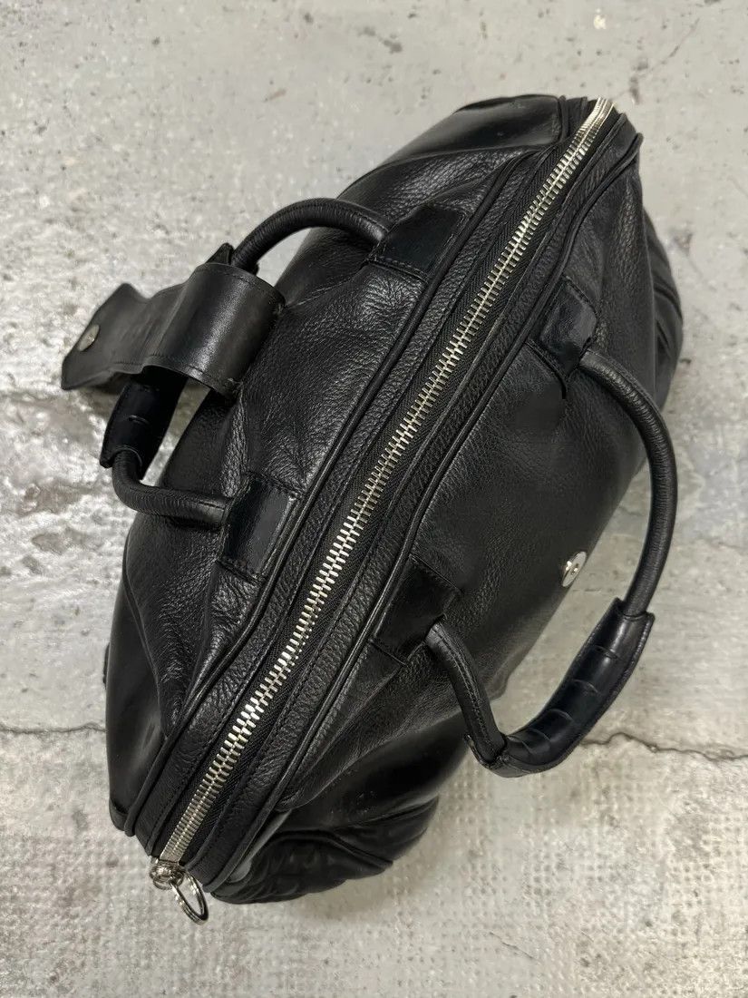 Jean Paul Gaultier × Vintage 2000s Jean Paul Gaultier Ballistic Black Reinforced Leather Handle Bag Size ONE SIZE - 3 Thumbnail