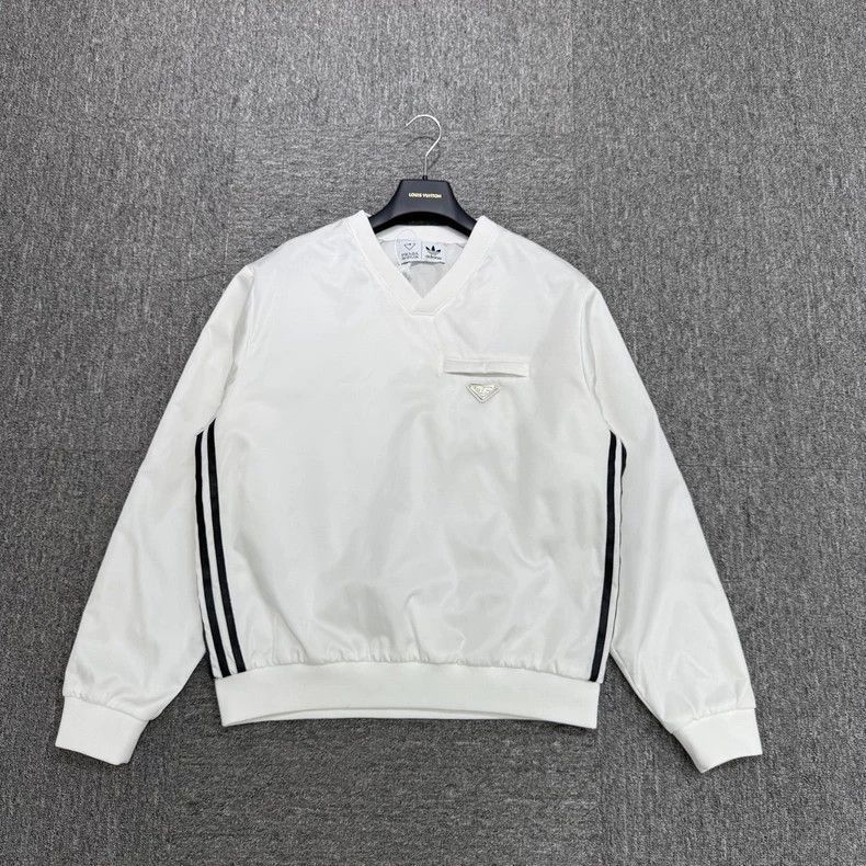 Prada Prada Adidas Collaborative Nylon Striped Sweatshirt Size US M / EU 48-50 / 2 - 1 Thumbnail