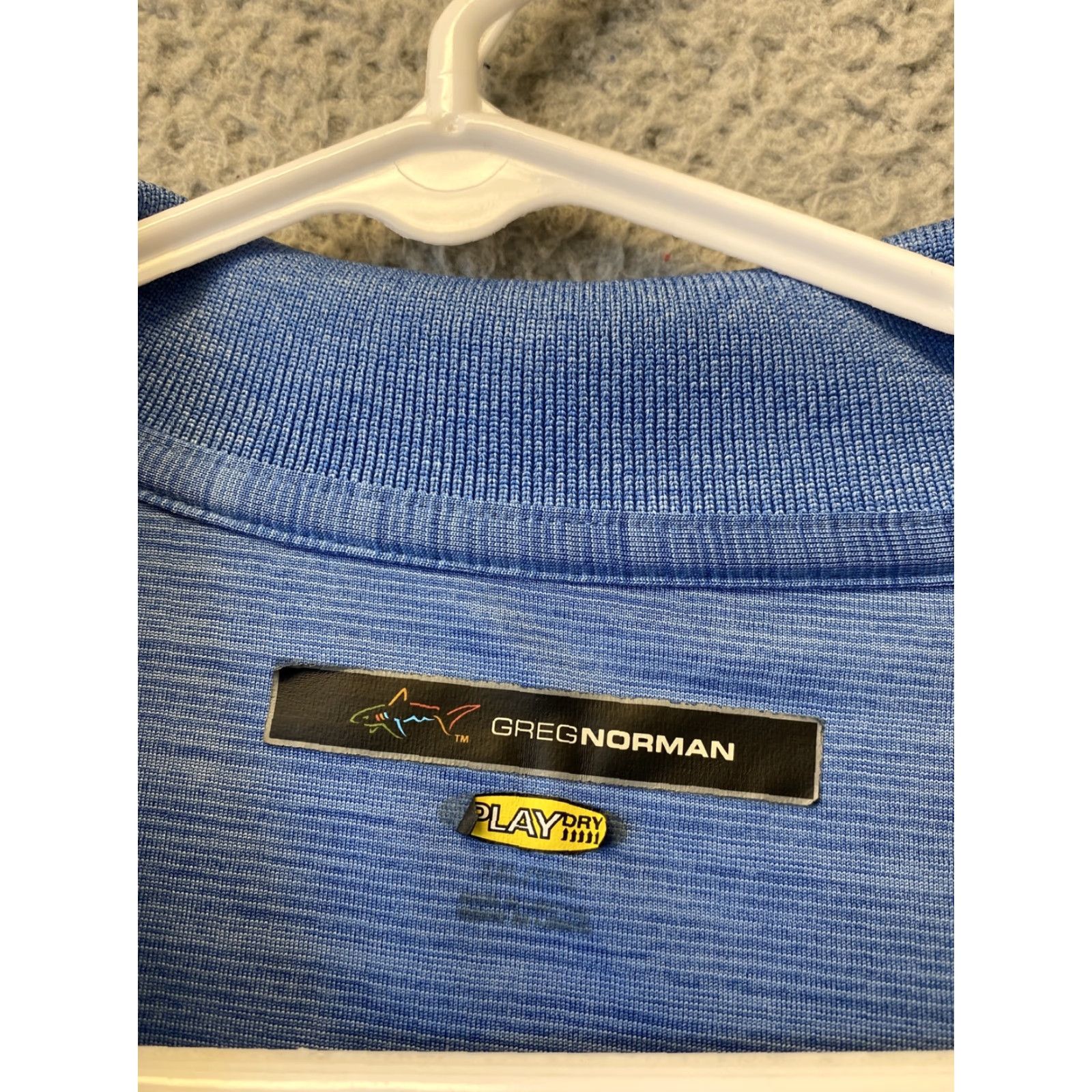 Vintage Greg Norman Polo Men XL Blue Golf Outdoor Casual Play Dry 34-76 Size US XL / EU 56 / 4 - 6 Thumbnail