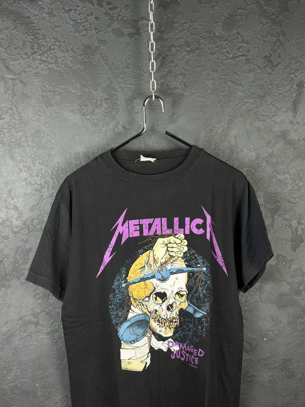 Band Tees 1988 Metallica Damaged Justice T-Shirt Vintage Big Logo Size US L / EU 52-54 / 3 - 4 Thumbnail