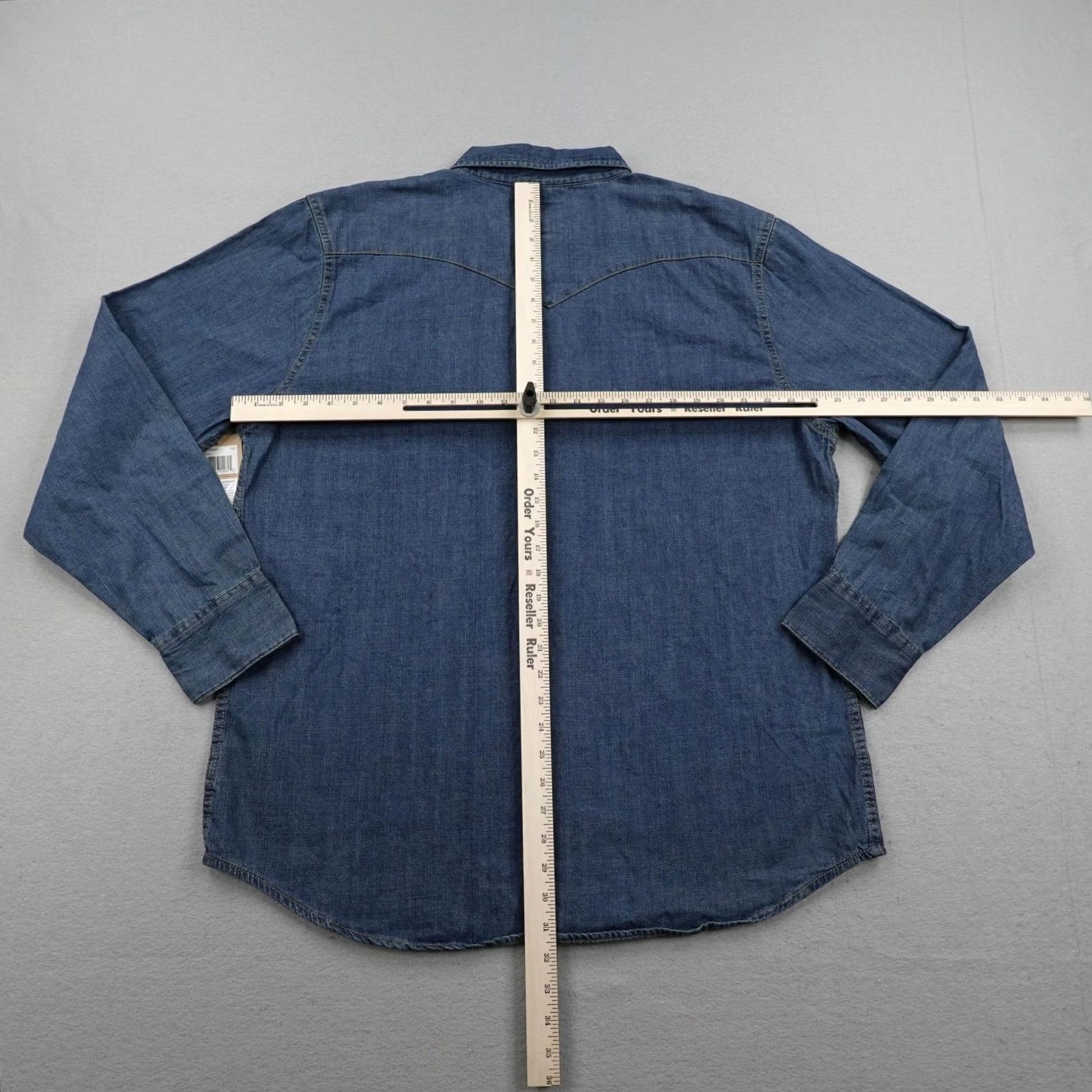 Levi's Levis Shirt Mens 2XL Blue Denim Jean Western Pearl Snap Red Tab Rodeo Ranch NEW Size US XXL / EU 58 / 5 - 6 Thumbnail