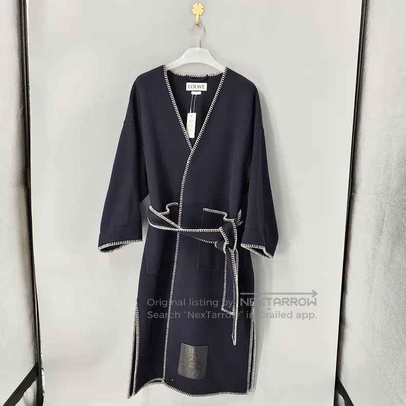Loewe Loewe Midnight Blue Bathrobe Style Stitched Leather Tag Wo Size XS / US 0-2 / IT 36-38 - 1 Thumbnail