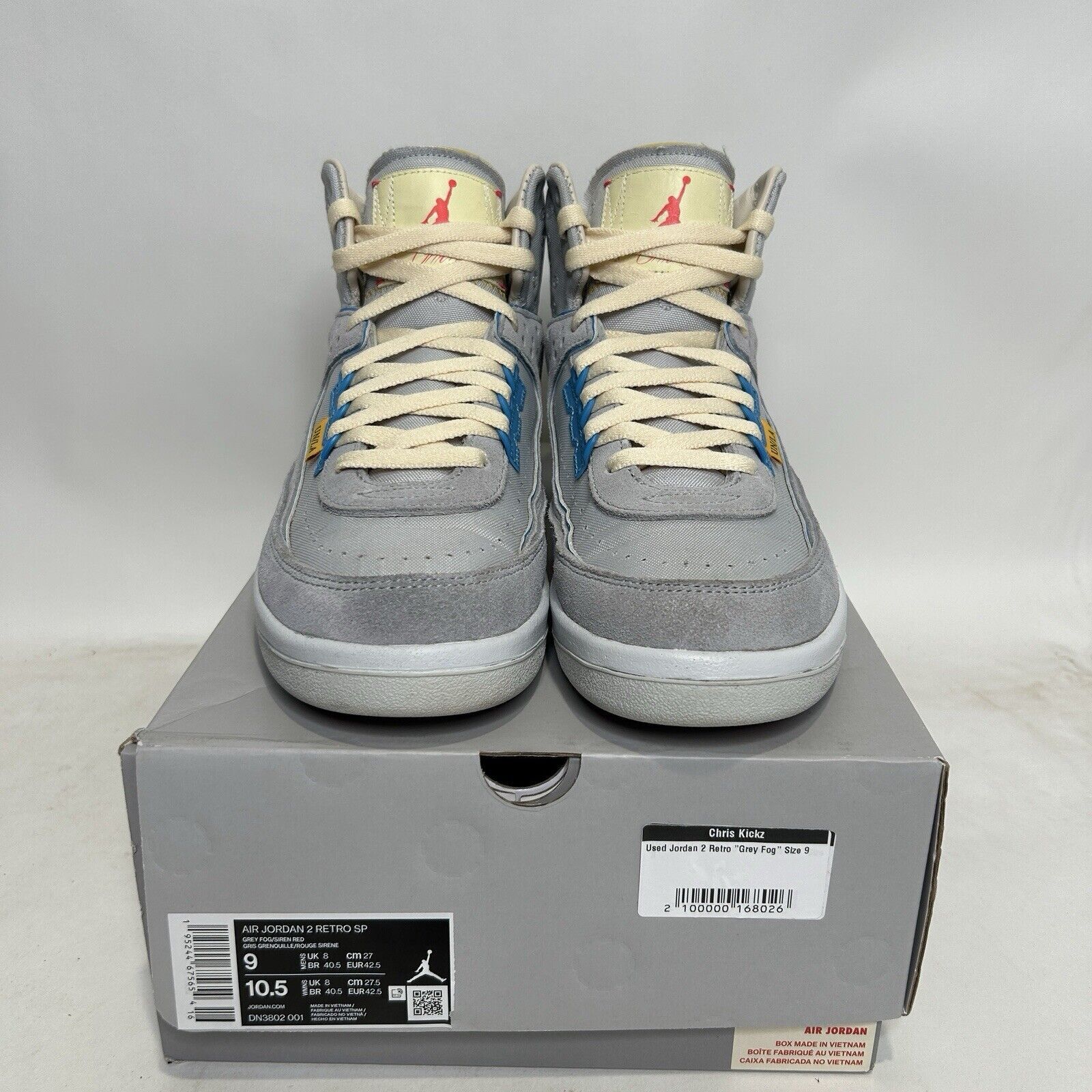 Jordan Brand Nike Shoes Air Jordan 2 Retro SP X Union “Gray Fog” 2024 Size US 9 / EU 42 - 2 Thumbnail