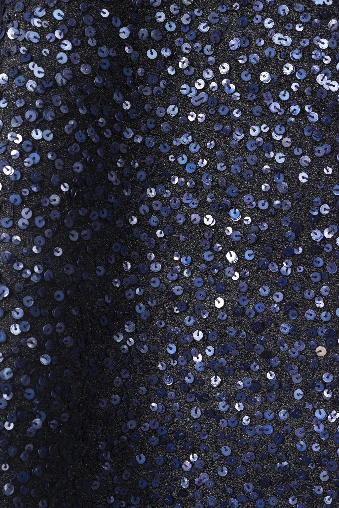 Marie Saint Pierre Marie Saint Pierre Black-Ponte Blue-Sequin Midi-Dress Size S / US 4 / IT 40 - 7 Thumbnail