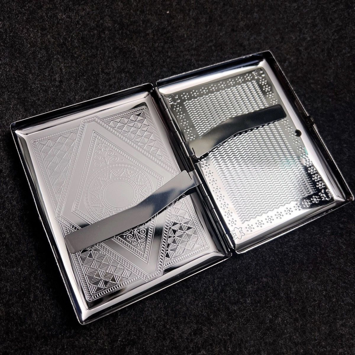 Japanese Brand Dark Style Thick Smoking Cigarette Box Case Size ONE SIZE - 4 Thumbnail