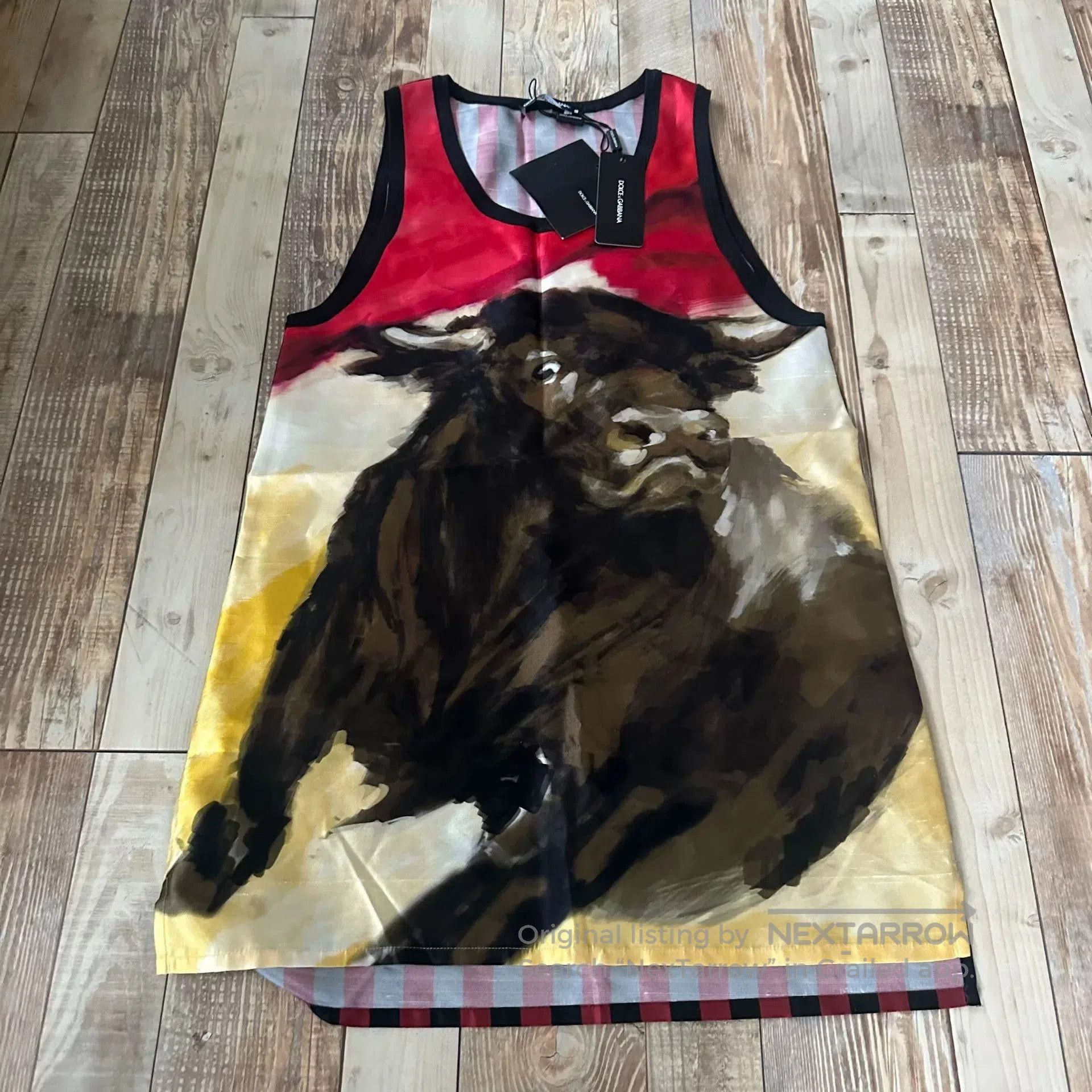 Dolce & Gabbana D&G Bull Oil Painting Print Tank Top. Size US S / EU 44-46 / 1 - 4 Thumbnail