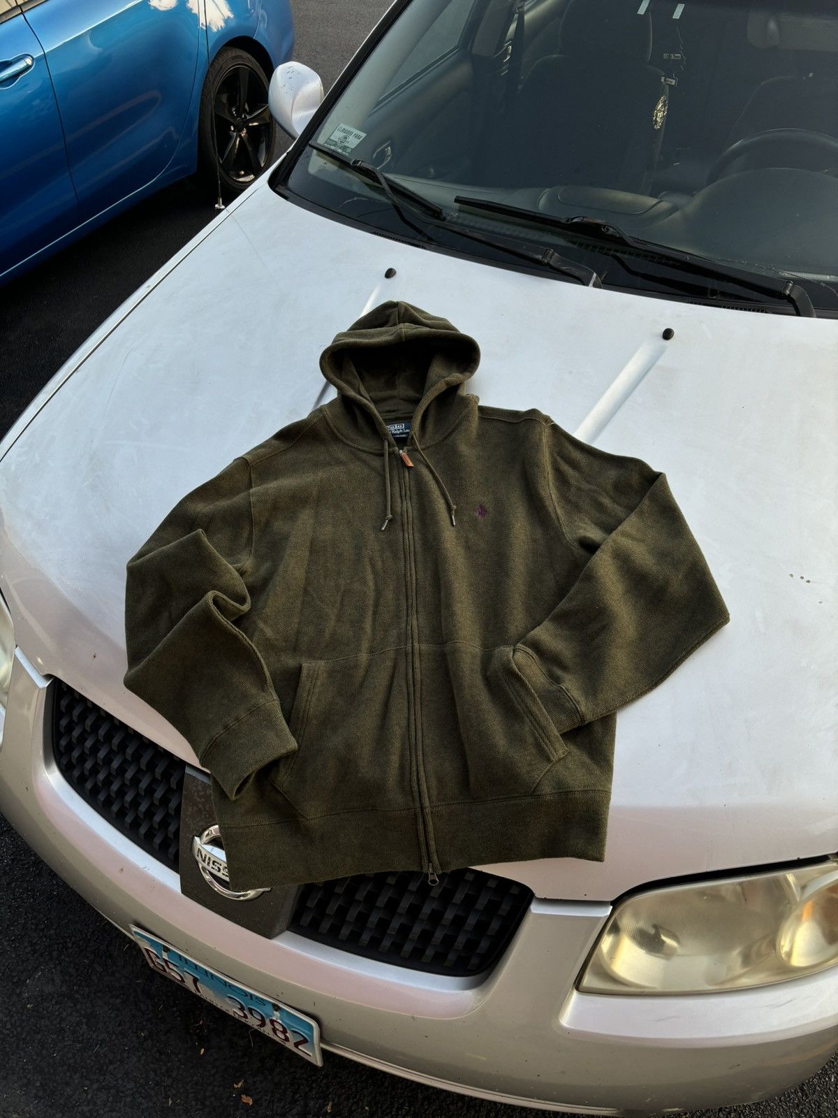 Polo Ralph Lauren × Vintage Polo Ralph Lauren Zip-Up Hoodie SWAG Sweatshirt,sz L-M Size US L / EU 52-54 / 3 - 1 Thumbnail